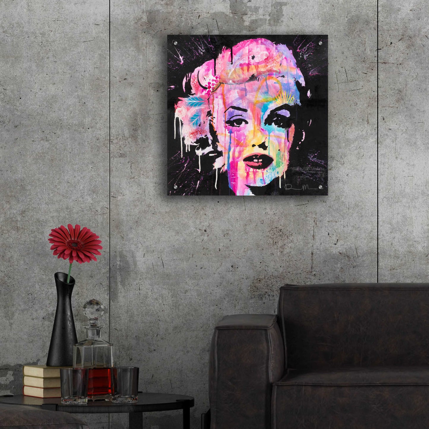 Epic Art 'Marilyn Monroe' by Dean Russo, Acrylic Glass Wall Art,24x24