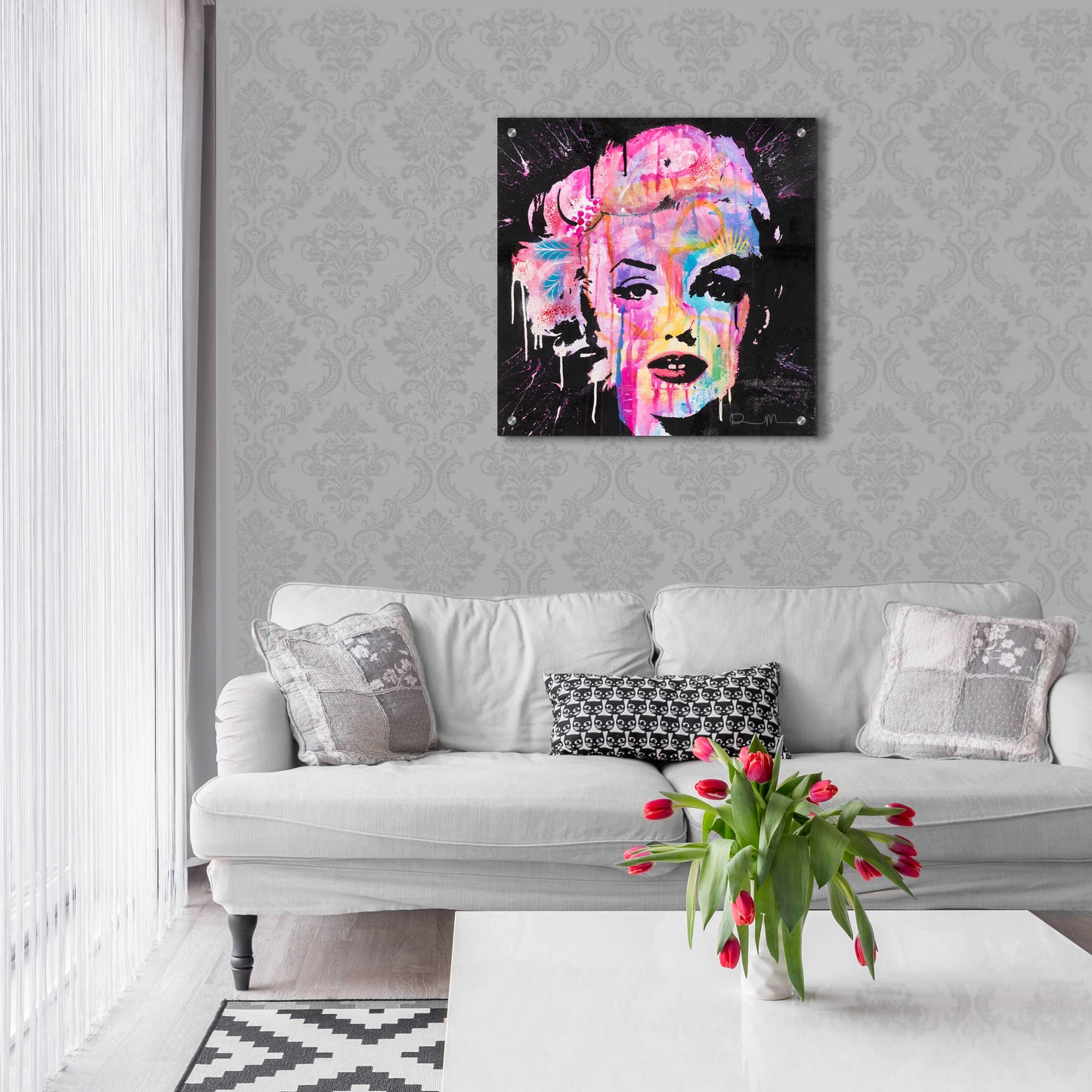 Epic Art 'Marilyn Monroe' by Dean Russo, Acrylic Glass Wall Art,24x24