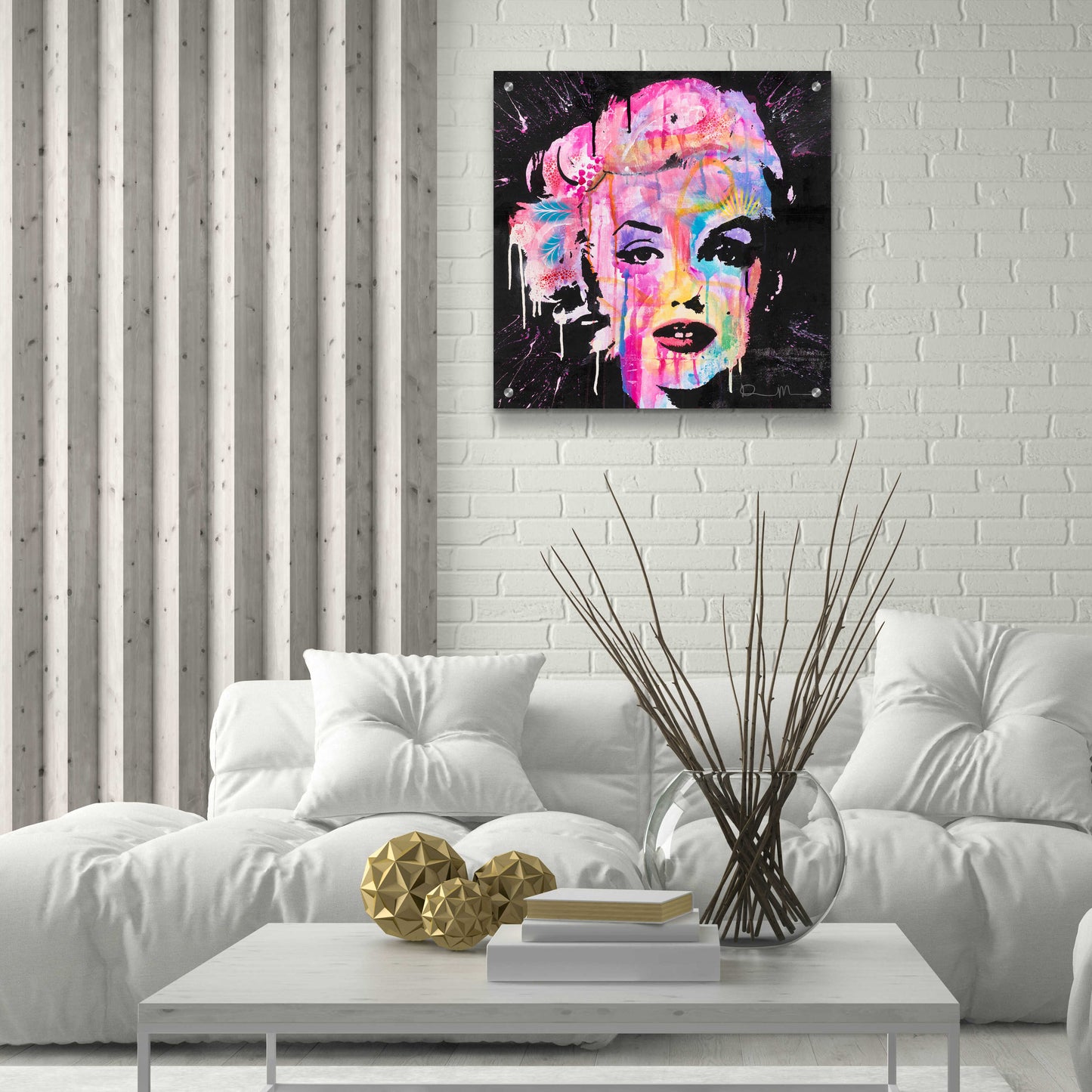 Epic Art 'Marilyn Monroe' by Dean Russo, Acrylic Glass Wall Art,24x24