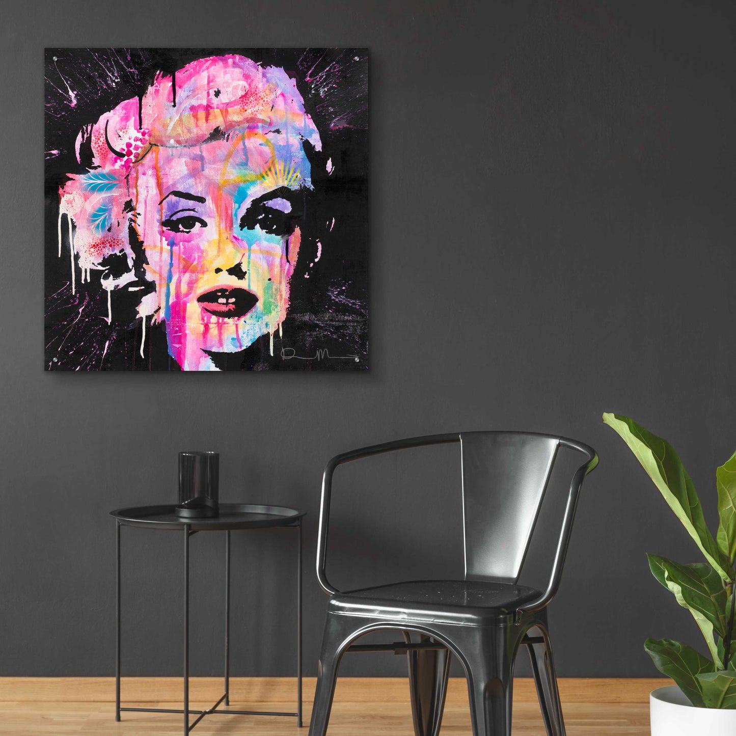 Epic Art 'Marilyn Monroe' by Dean Russo, Acrylic Glass Wall Art,36x36