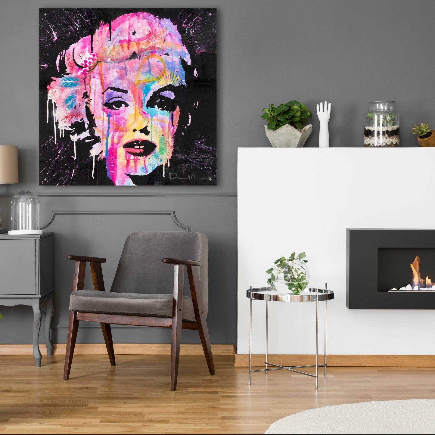 Epic Art 'Marilyn Monroe' by Dean Russo, Acrylic Glass Wall Art,36x36