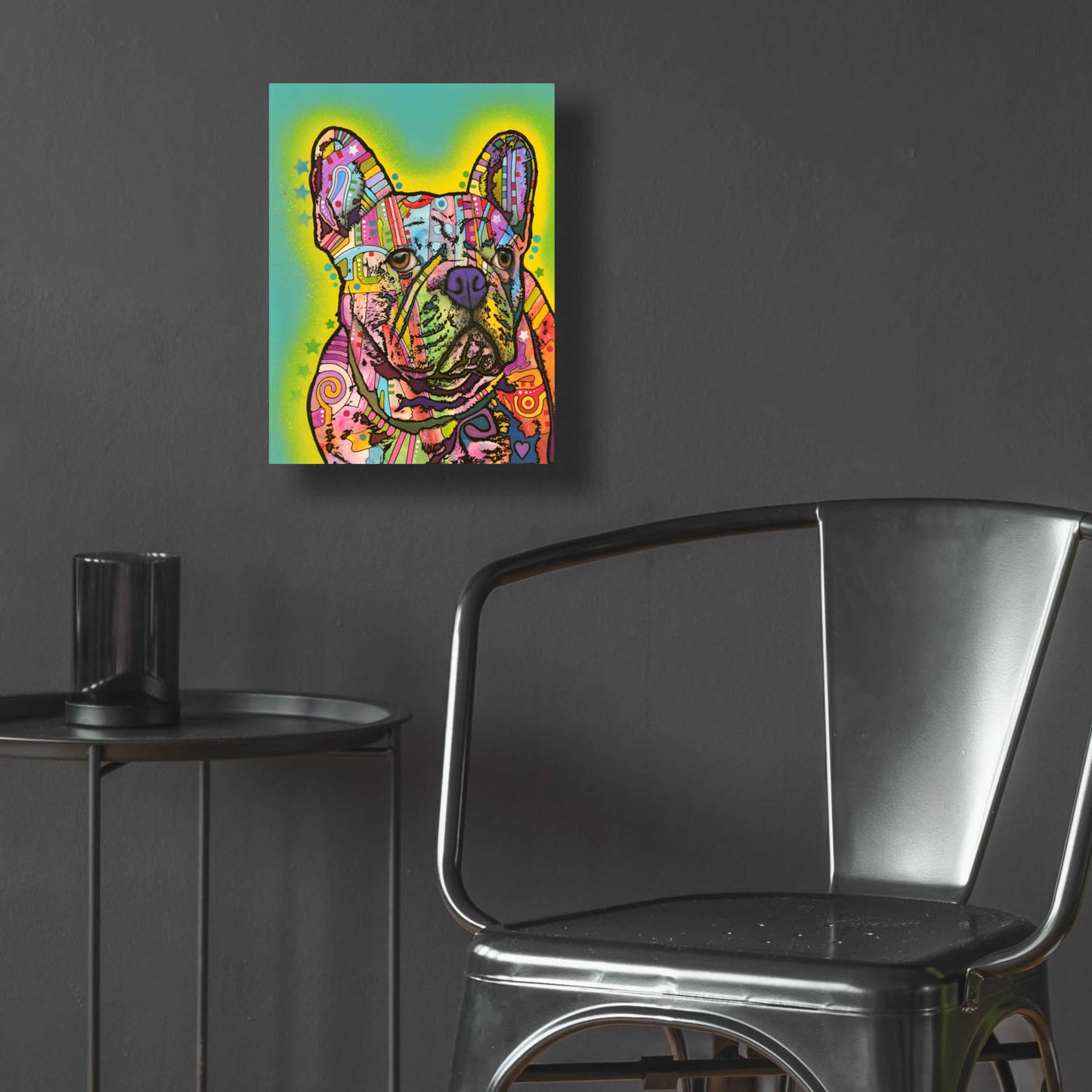 Epic Art 'French Bulldog III' by Dean Russo, Acrylic Glass Wall Art,12x16