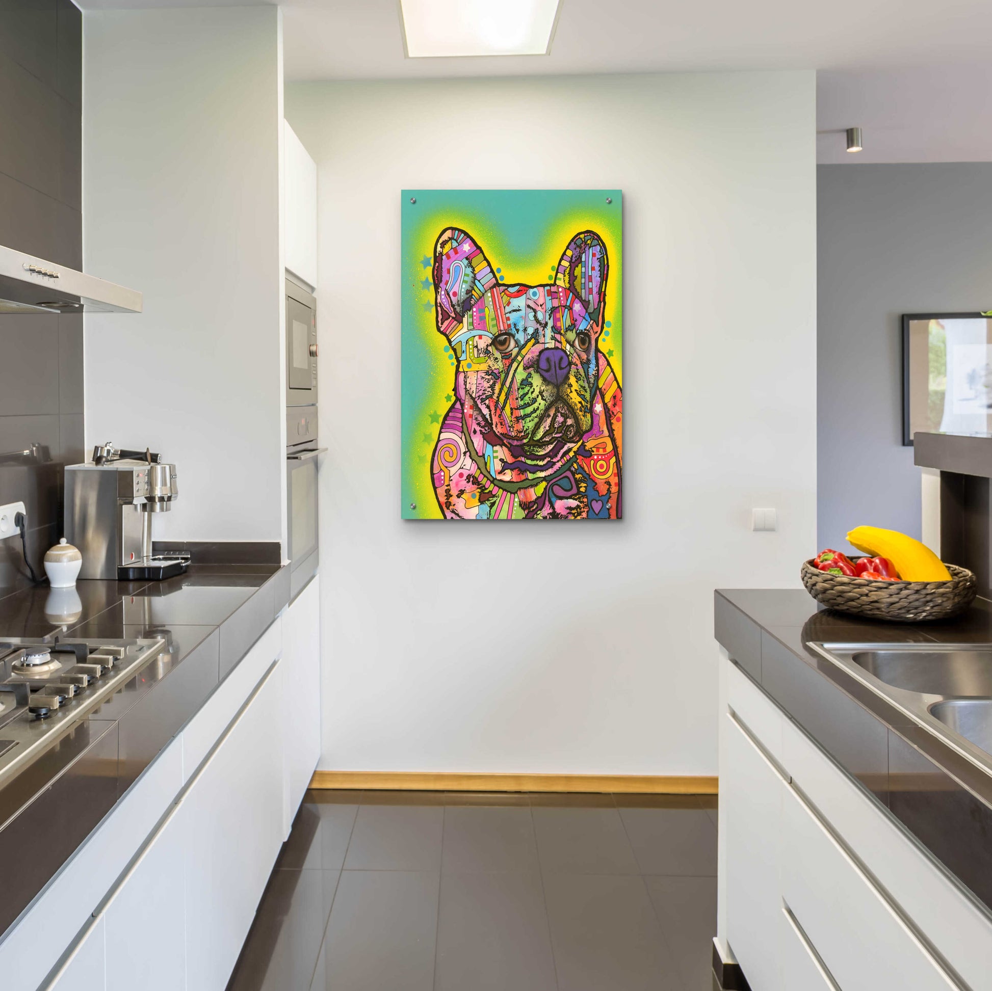 Epic Art 'French Bulldog III' by Dean Russo, Acrylic Glass Wall Art,24x36