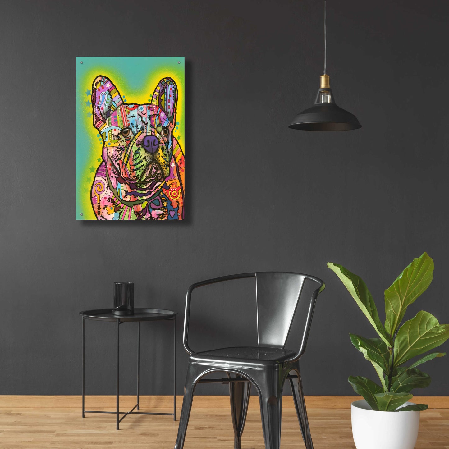 Epic Art 'French Bulldog III' by Dean Russo, Acrylic Glass Wall Art,24x36