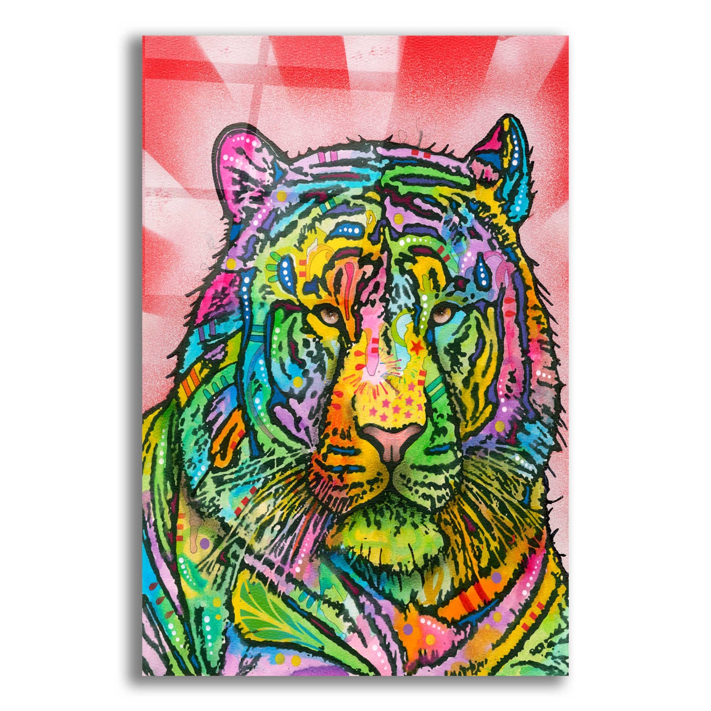 Epic Art 'Tiger 2' by Dean Russo, Acrylic Glass Wall Art,12x16