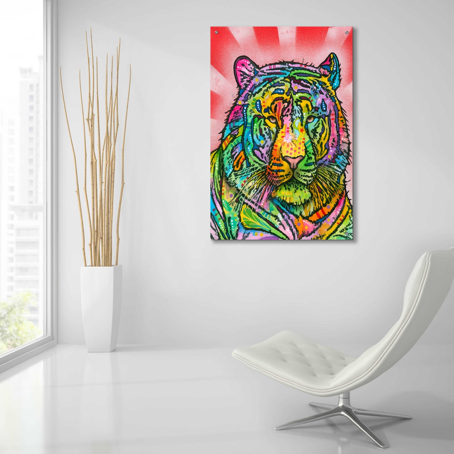 Epic Art 'Tiger 2' by Dean Russo, Acrylic Glass Wall Art,24x36