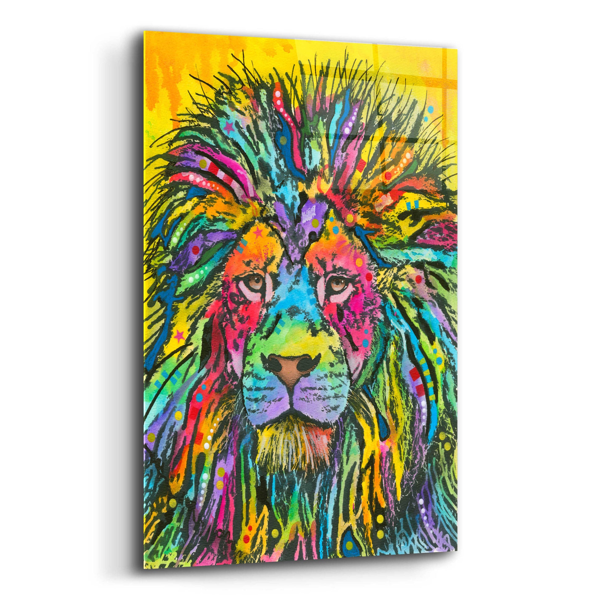 Epic Art 'Lion Good' by Dean Russo, Acrylic Glass Wall Art,12x16