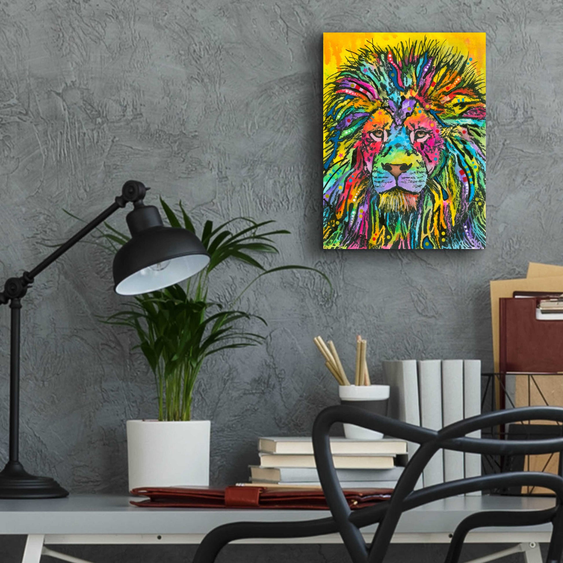 Epic Art 'Lion Good' by Dean Russo, Acrylic Glass Wall Art,12x16