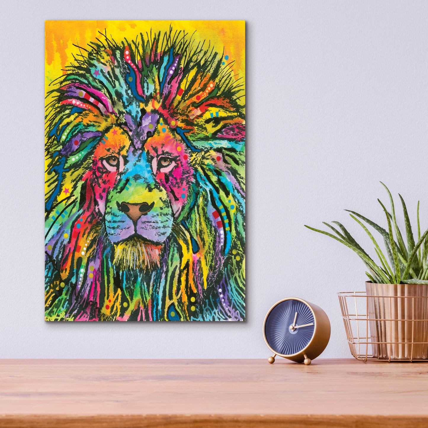 Epic Art 'Lion Good' by Dean Russo, Acrylic Glass Wall Art,12x16