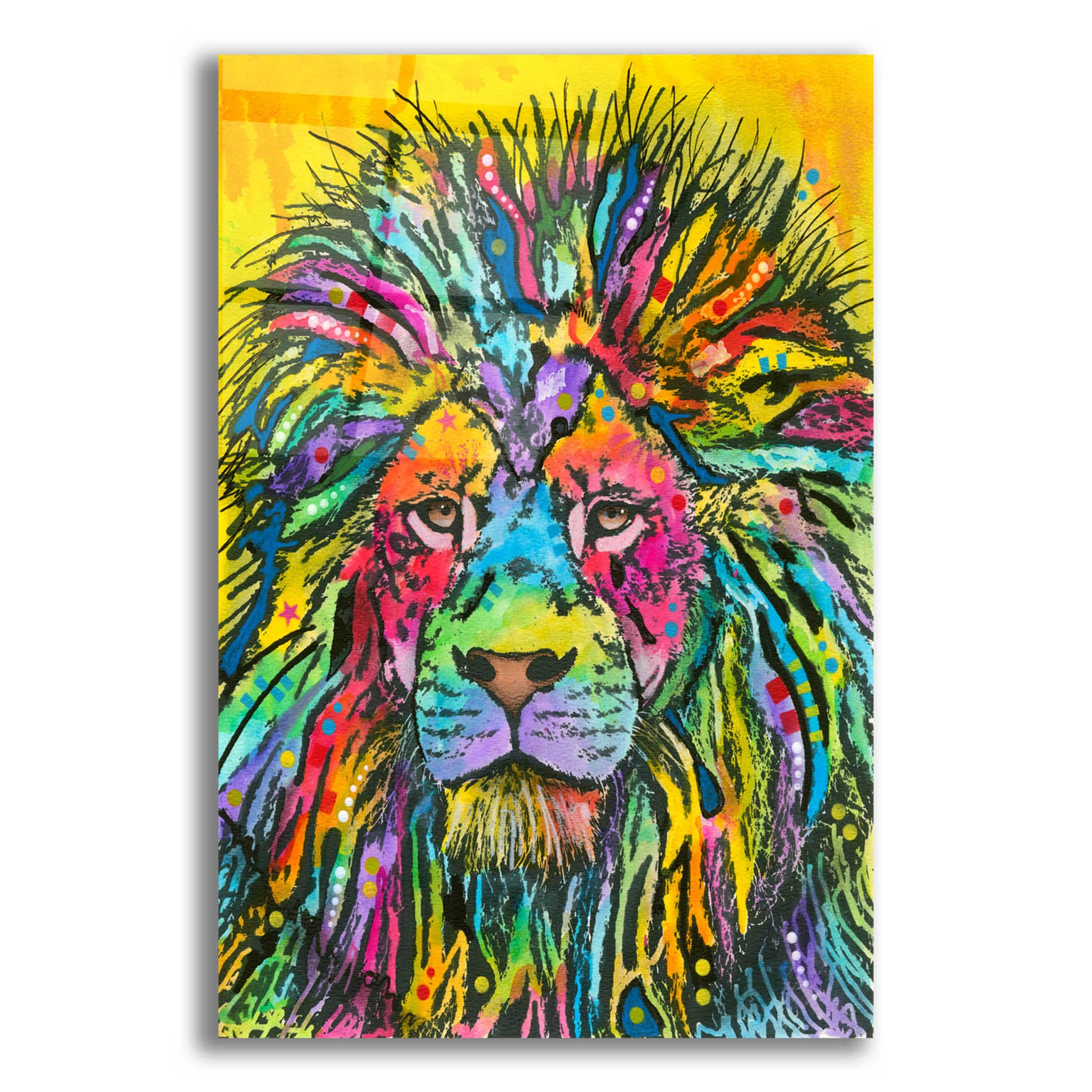 Epic Art 'Lion Good' by Dean Russo, Acrylic Glass Wall Art,12x16