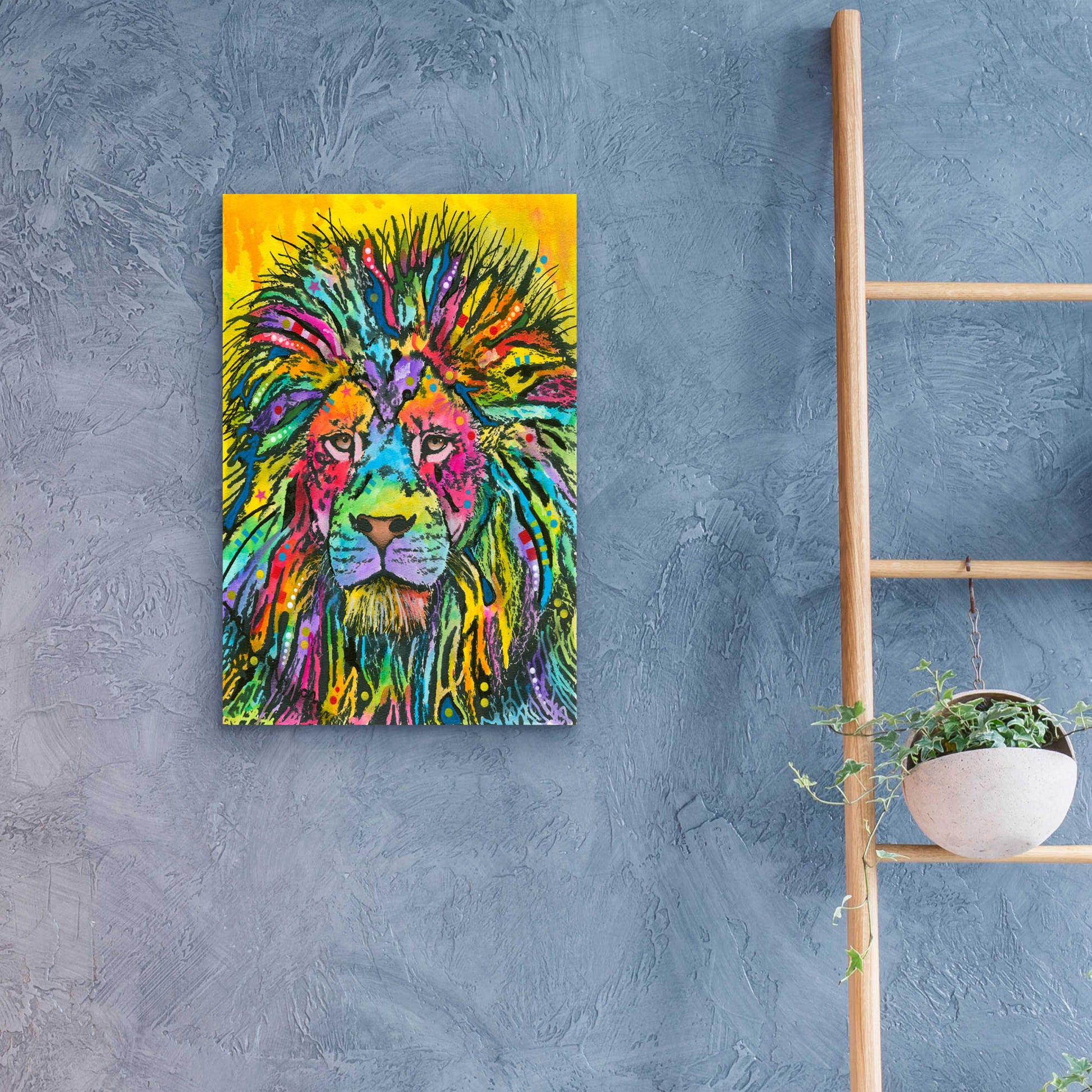 Epic Art 'Lion Good' by Dean Russo, Acrylic Glass Wall Art,16x24