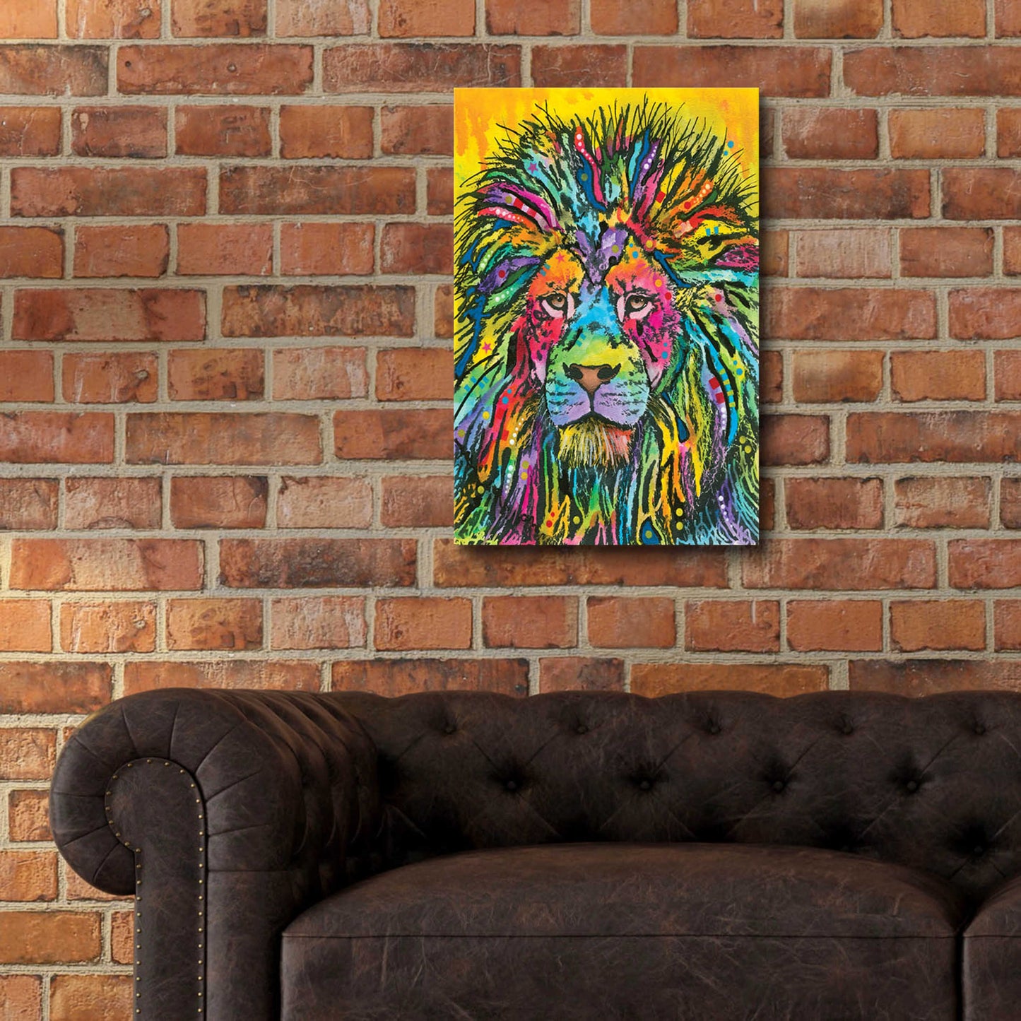 Epic Art 'Lion Good' by Dean Russo, Acrylic Glass Wall Art,16x24