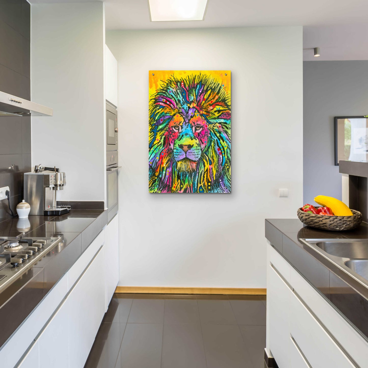 Epic Art 'Lion Good' by Dean Russo, Acrylic Glass Wall Art,24x36