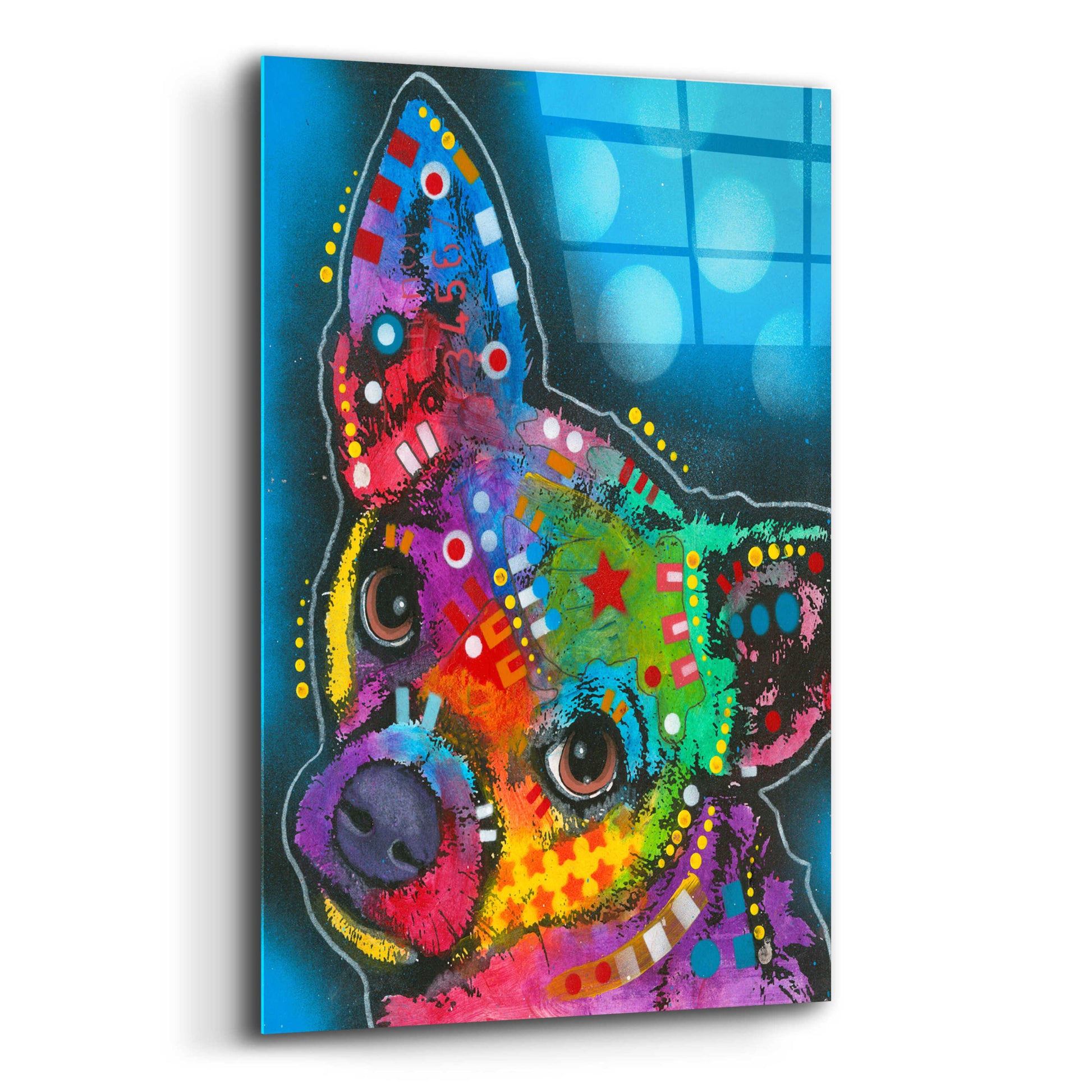 Epic Art 'Pop Chihuahua' by Dean Russo, Acrylic Glass Wall Art,12x16