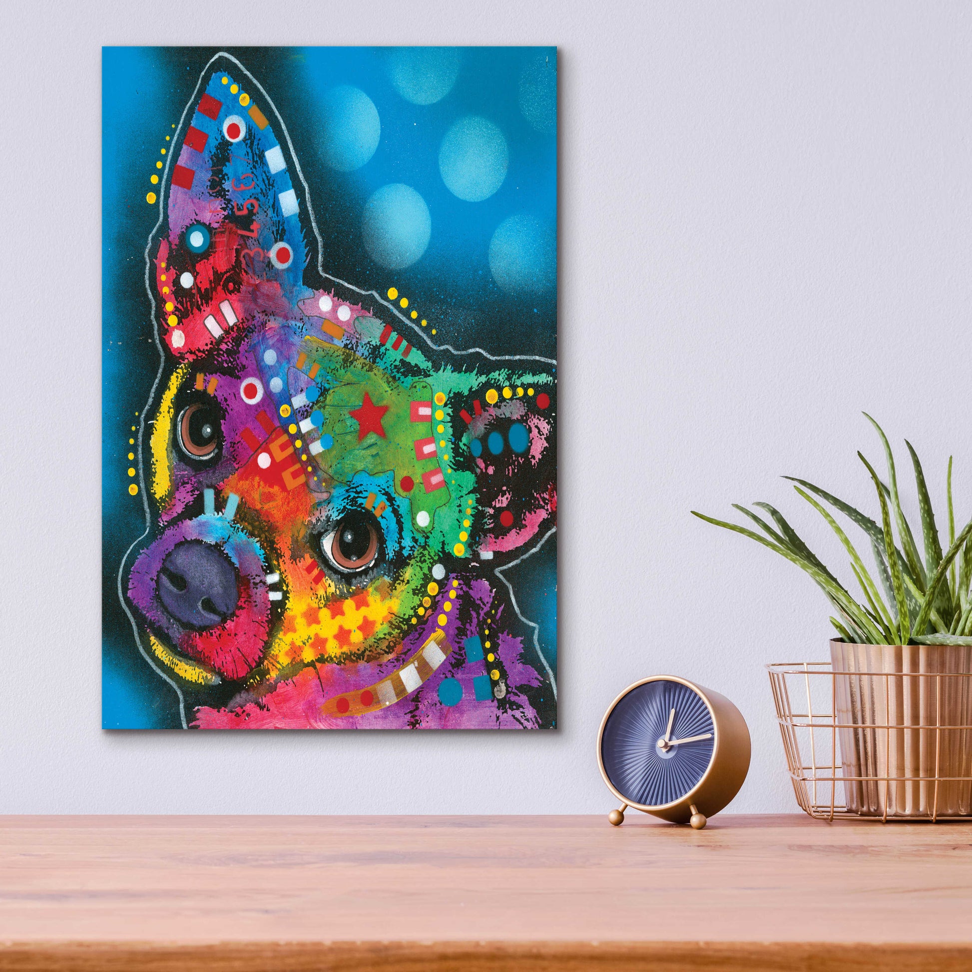 Epic Art 'Pop Chihuahua' by Dean Russo, Acrylic Glass Wall Art,12x16