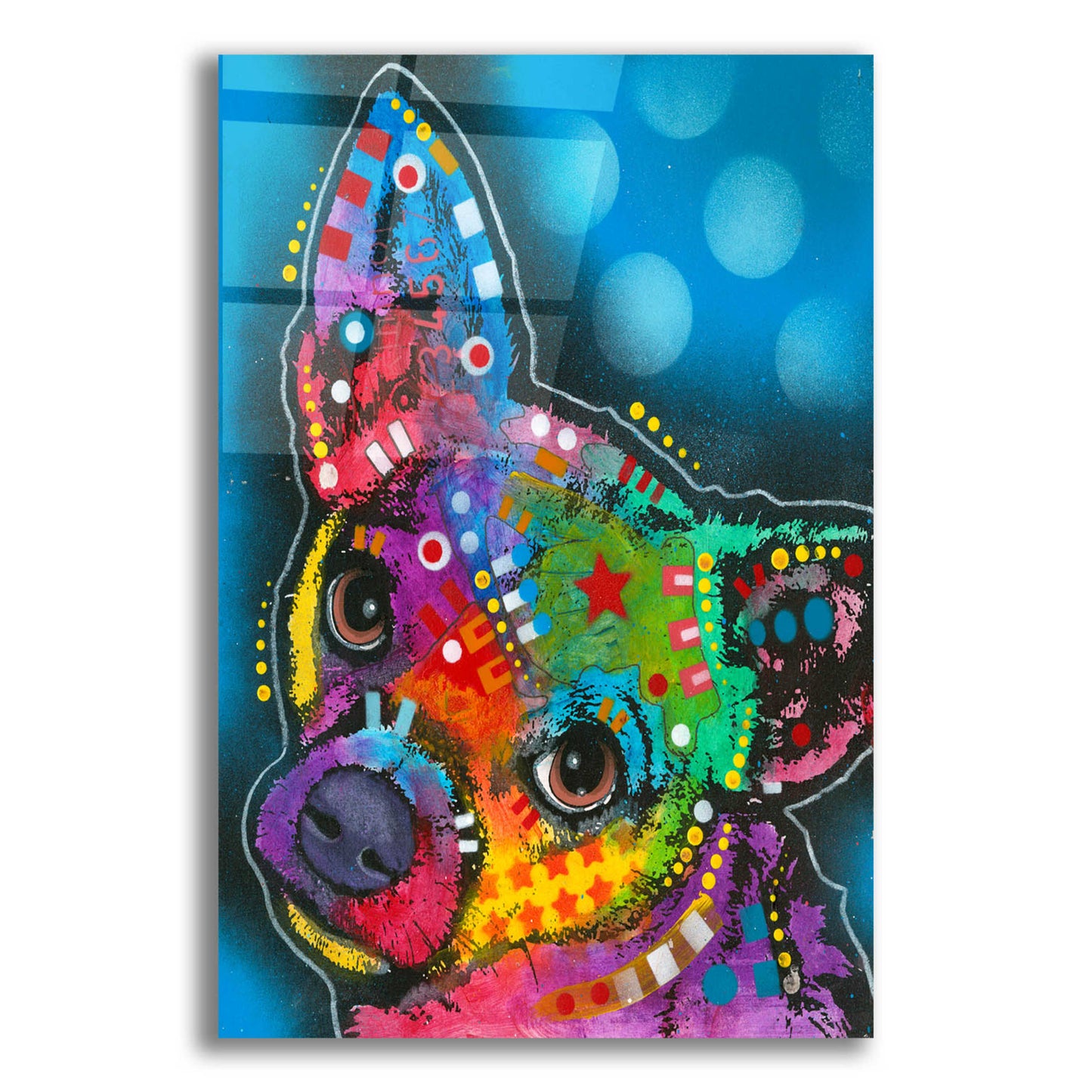 Epic Art 'Pop Chihuahua' by Dean Russo, Acrylic Glass Wall Art,12x16