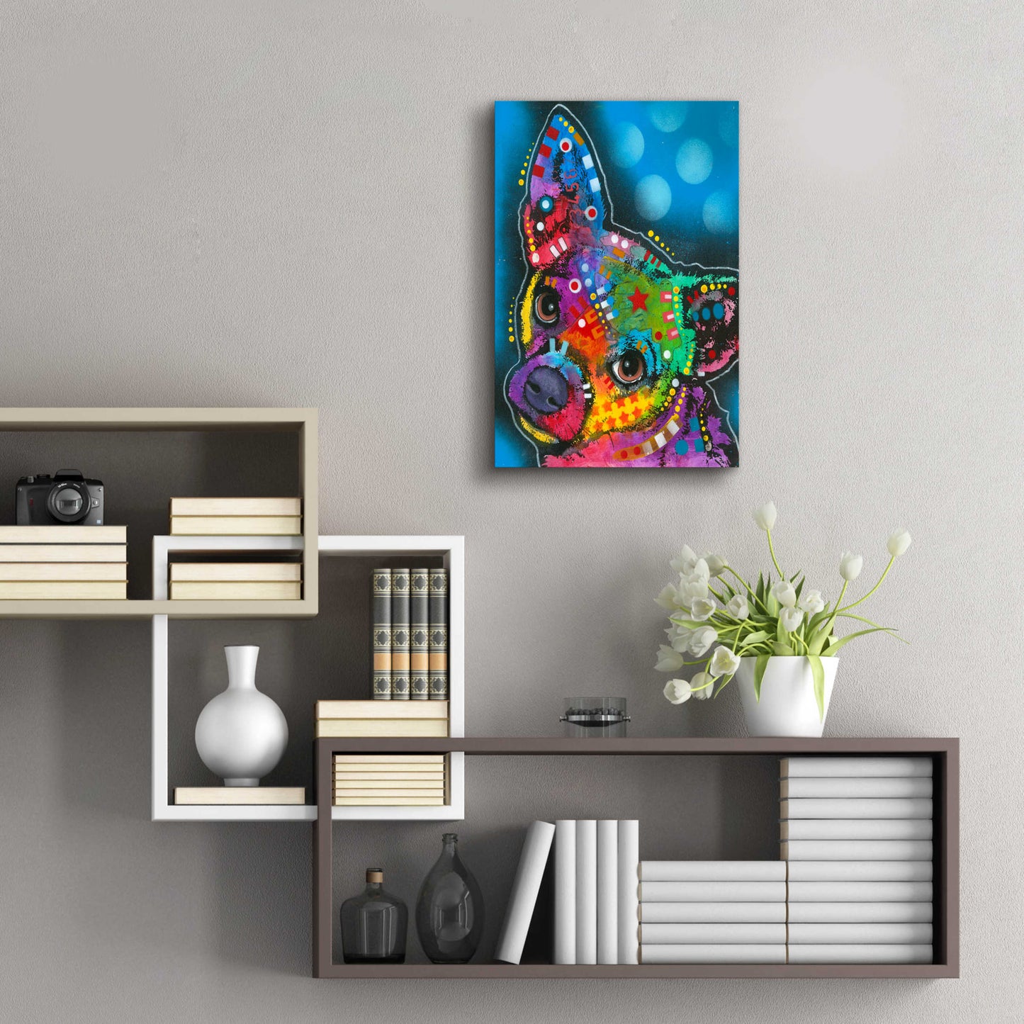 Epic Art 'Pop Chihuahua' by Dean Russo, Acrylic Glass Wall Art,16x24