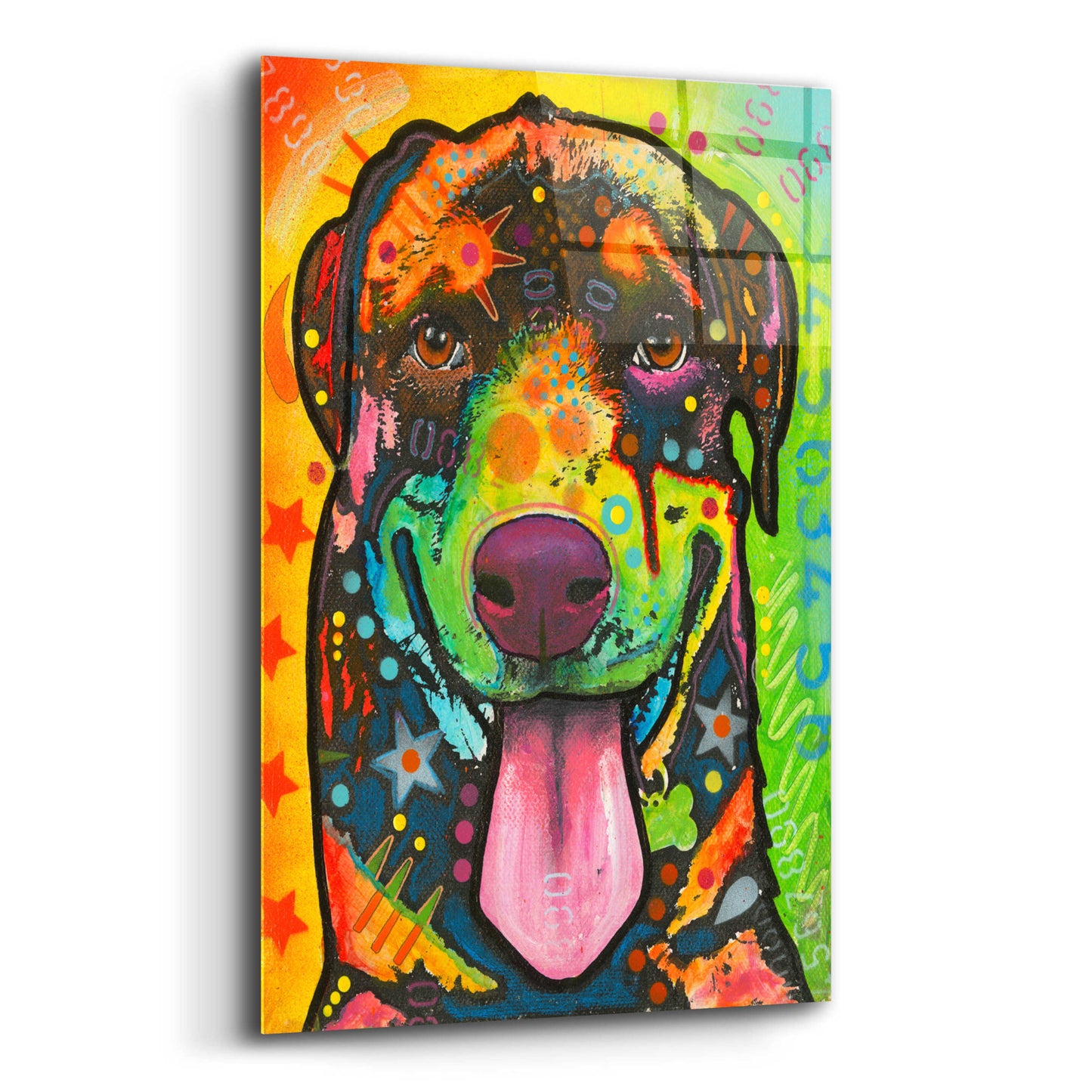 Epic Art 'Rottie Pup' by Dean Russo, Acrylic Glass Wall Art,12x16