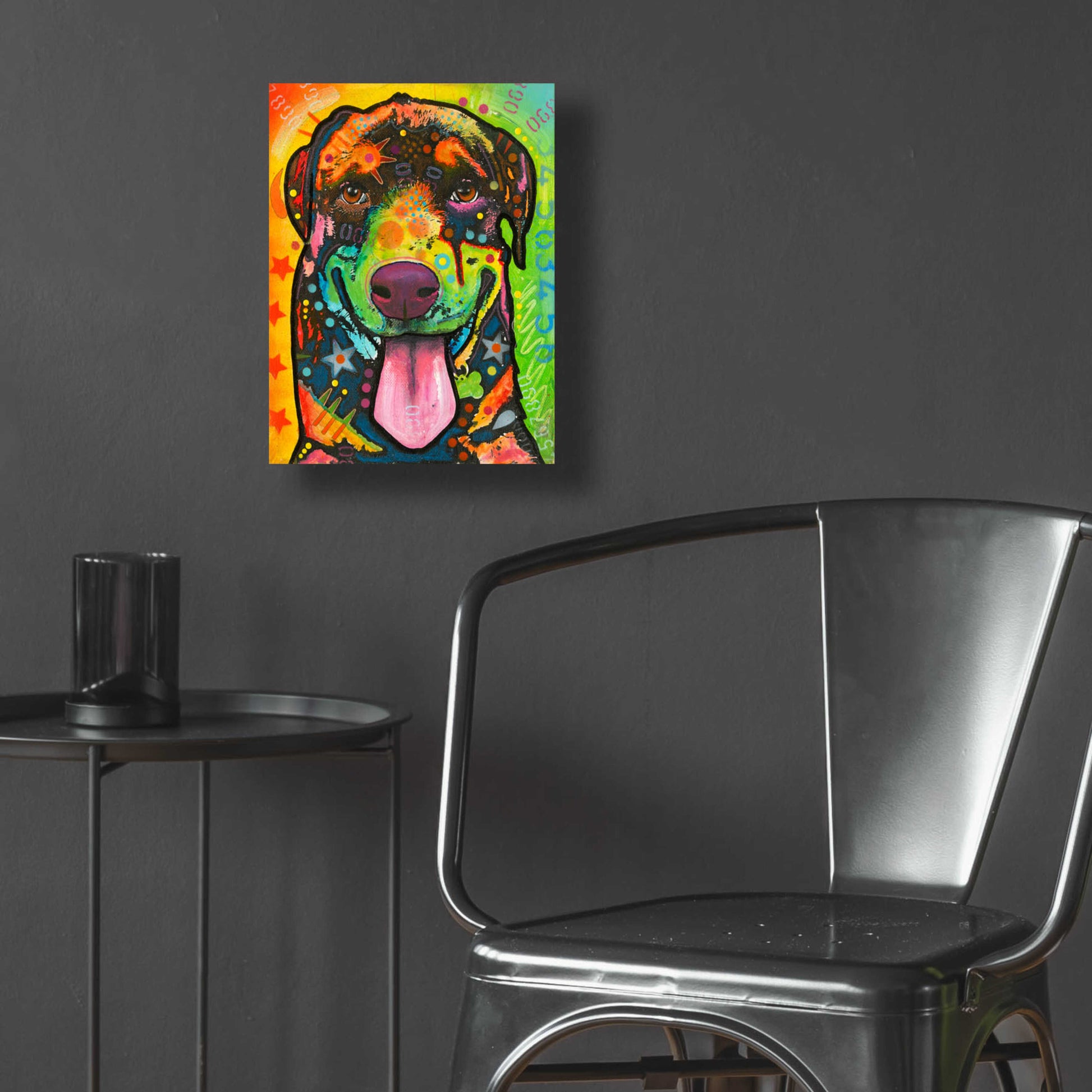 Epic Art 'Rottie Pup' by Dean Russo, Acrylic Glass Wall Art,12x16