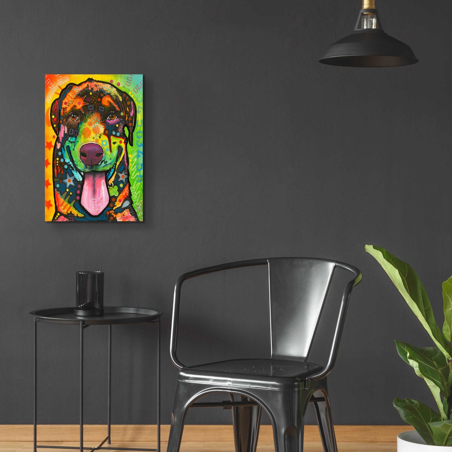 Epic Art 'Rottie Pup' by Dean Russo, Acrylic Glass Wall Art,16x24