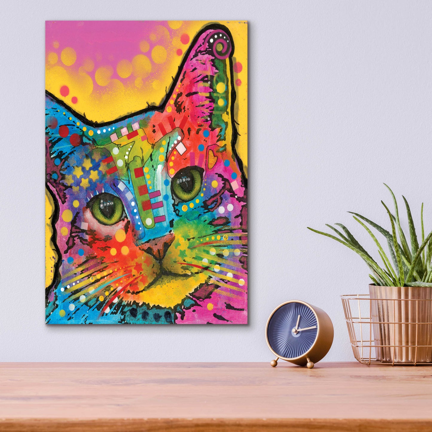 Epic Art 'Tilt Cat' by Dean Russo, Acrylic Glass Wall Art,12x16