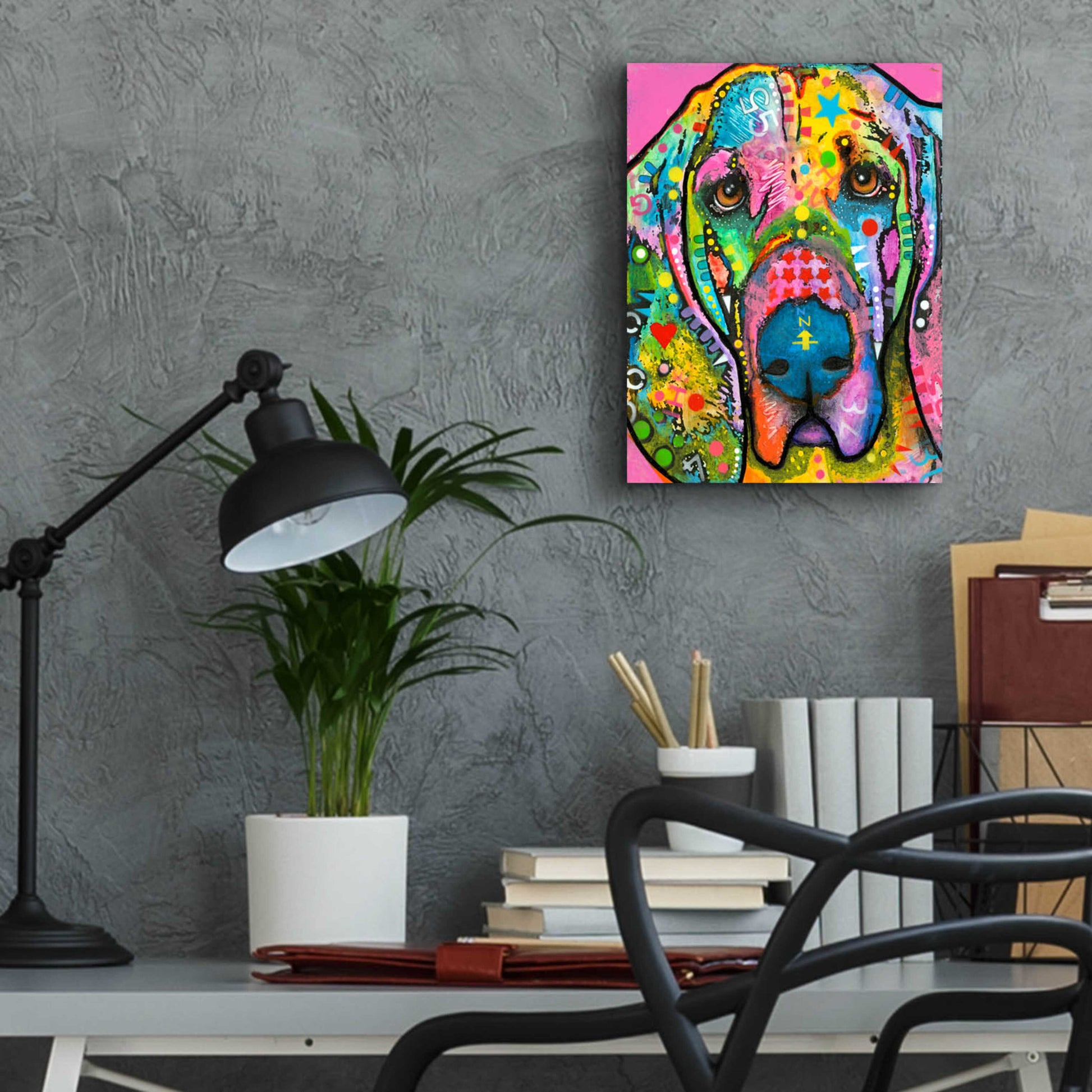 Epic Art 'Bloodhound' by Dean Russo, Acrylic Glass Wall Art,12x16