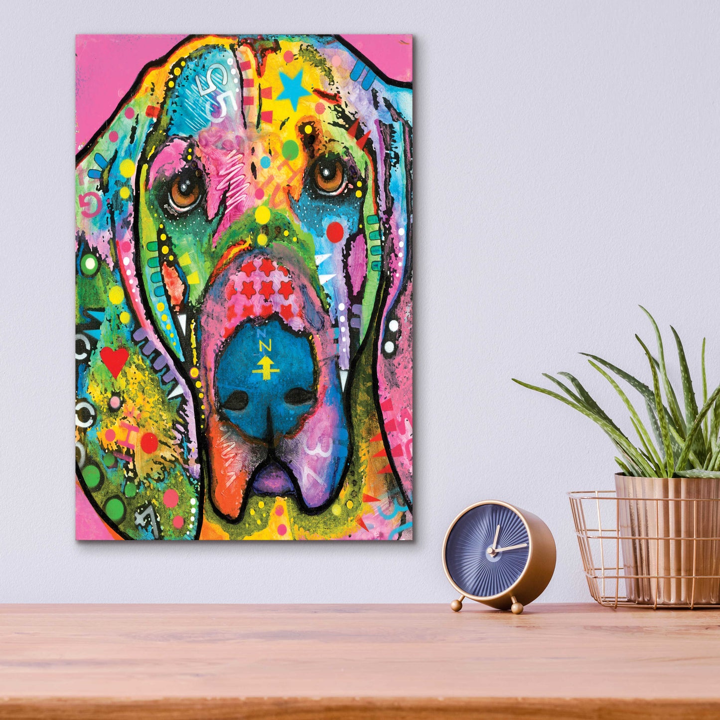 Epic Art 'Bloodhound' by Dean Russo, Acrylic Glass Wall Art,12x16