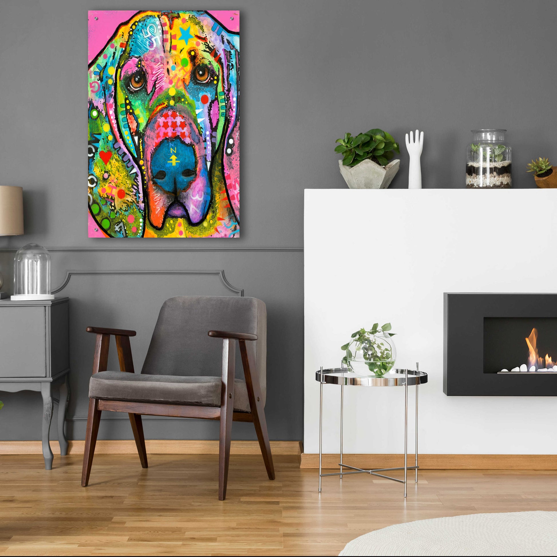 Epic Art 'Bloodhound' by Dean Russo, Acrylic Glass Wall Art,24x36