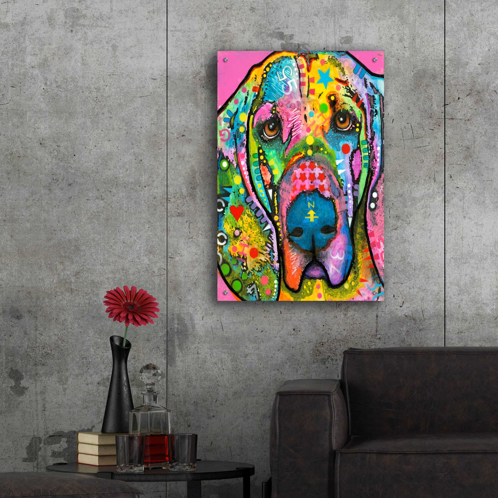 Epic Art 'Bloodhound' by Dean Russo, Acrylic Glass Wall Art,24x36