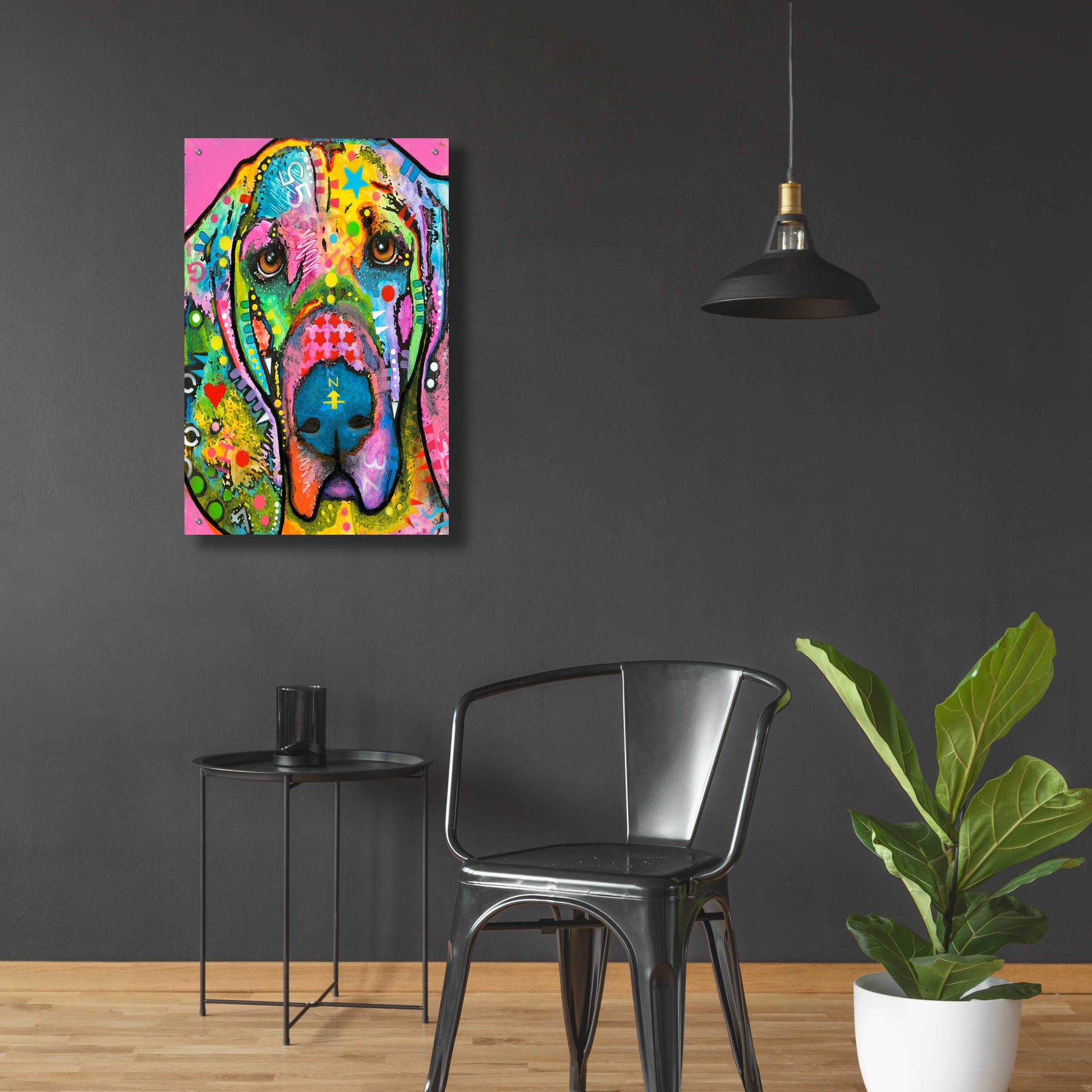 Epic Art 'Bloodhound' by Dean Russo, Acrylic Glass Wall Art,24x36