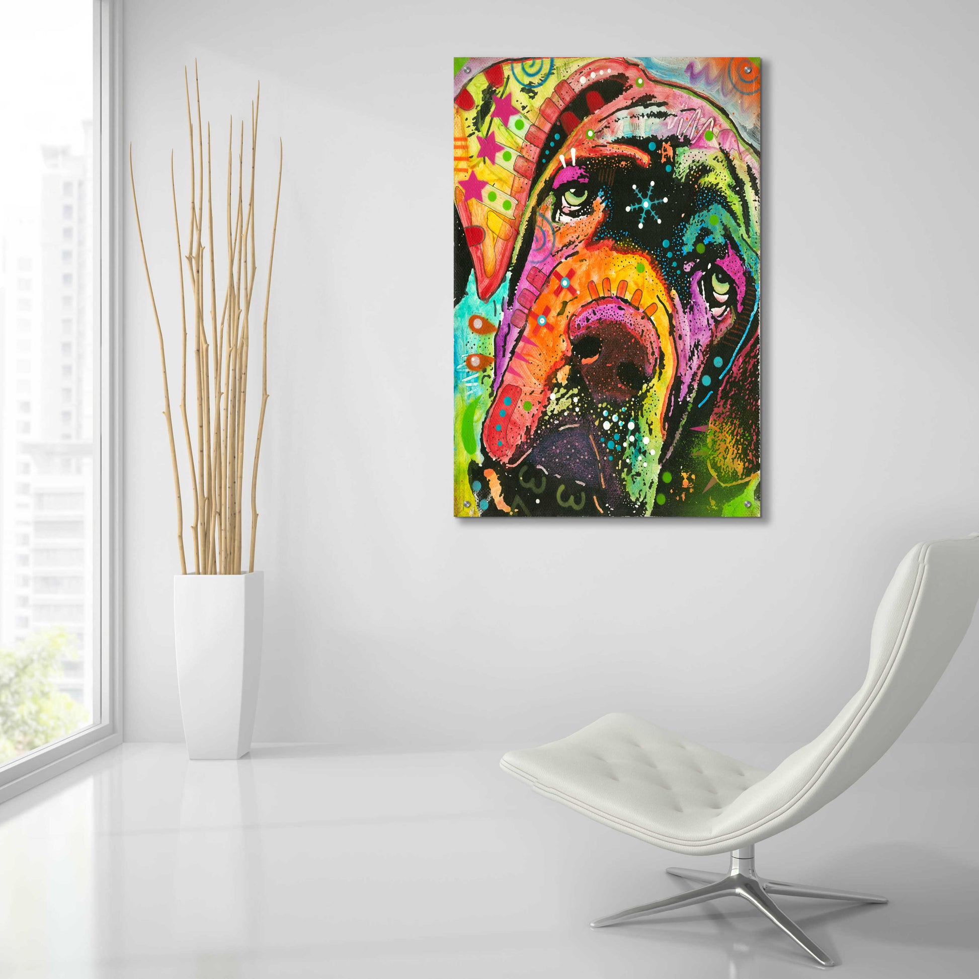 Epic Art 'Ol' Droopyface' by Dean Russo, Acrylic Glass Wall Art,24x36