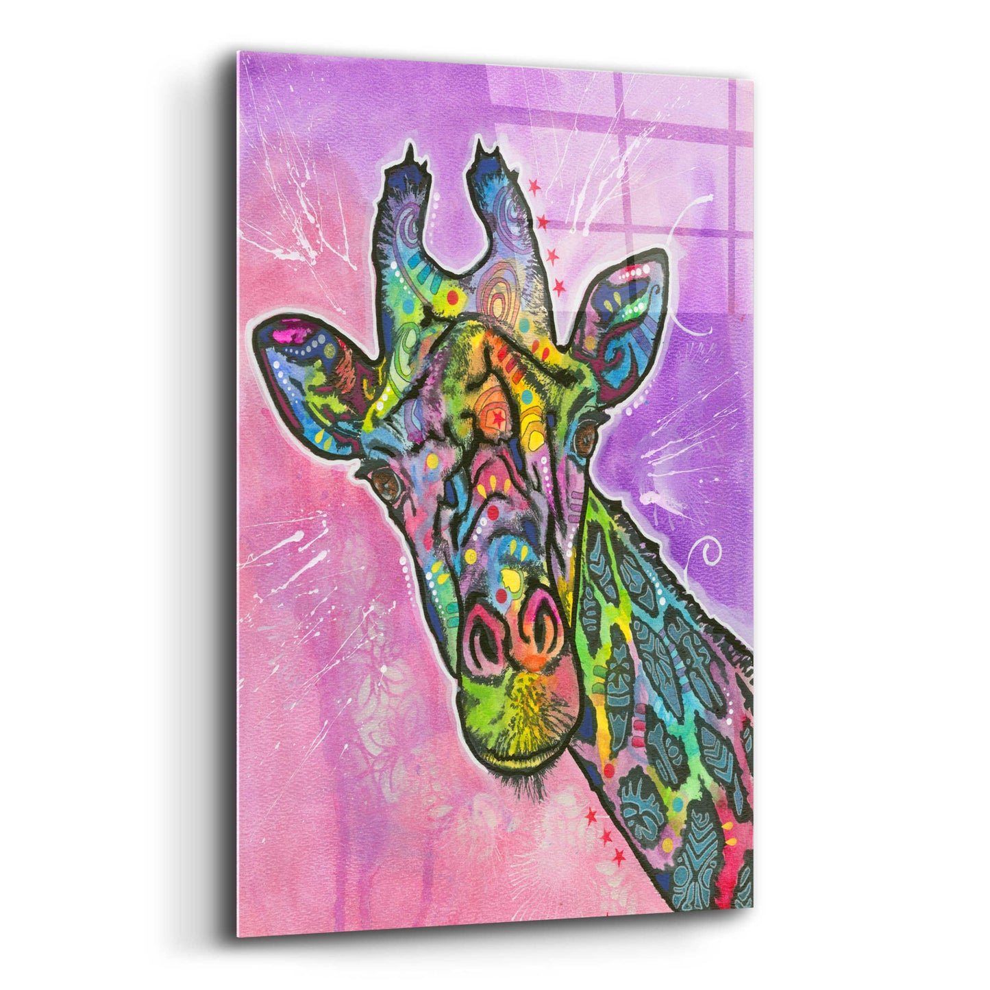 Epic Art 'Giraffe' by Dean Russo, Acrylic Glass Wall Art,12x16