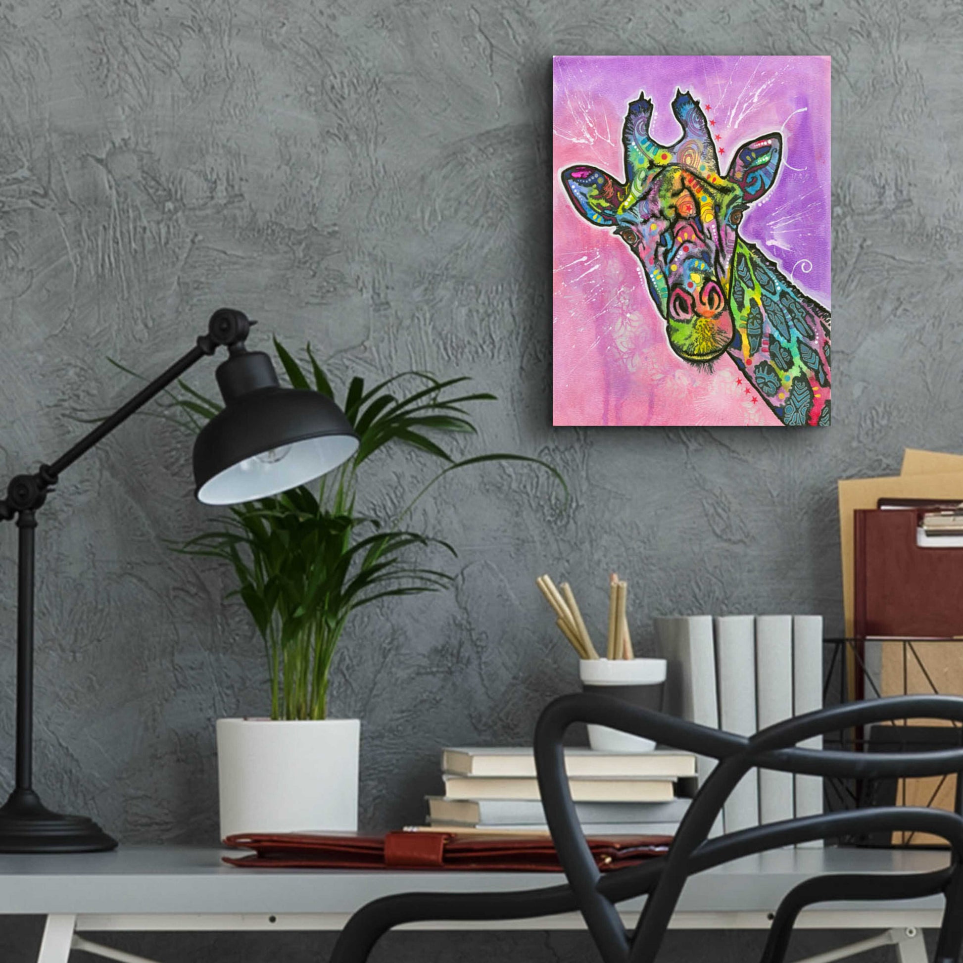 Epic Art 'Giraffe' by Dean Russo, Acrylic Glass Wall Art,12x16