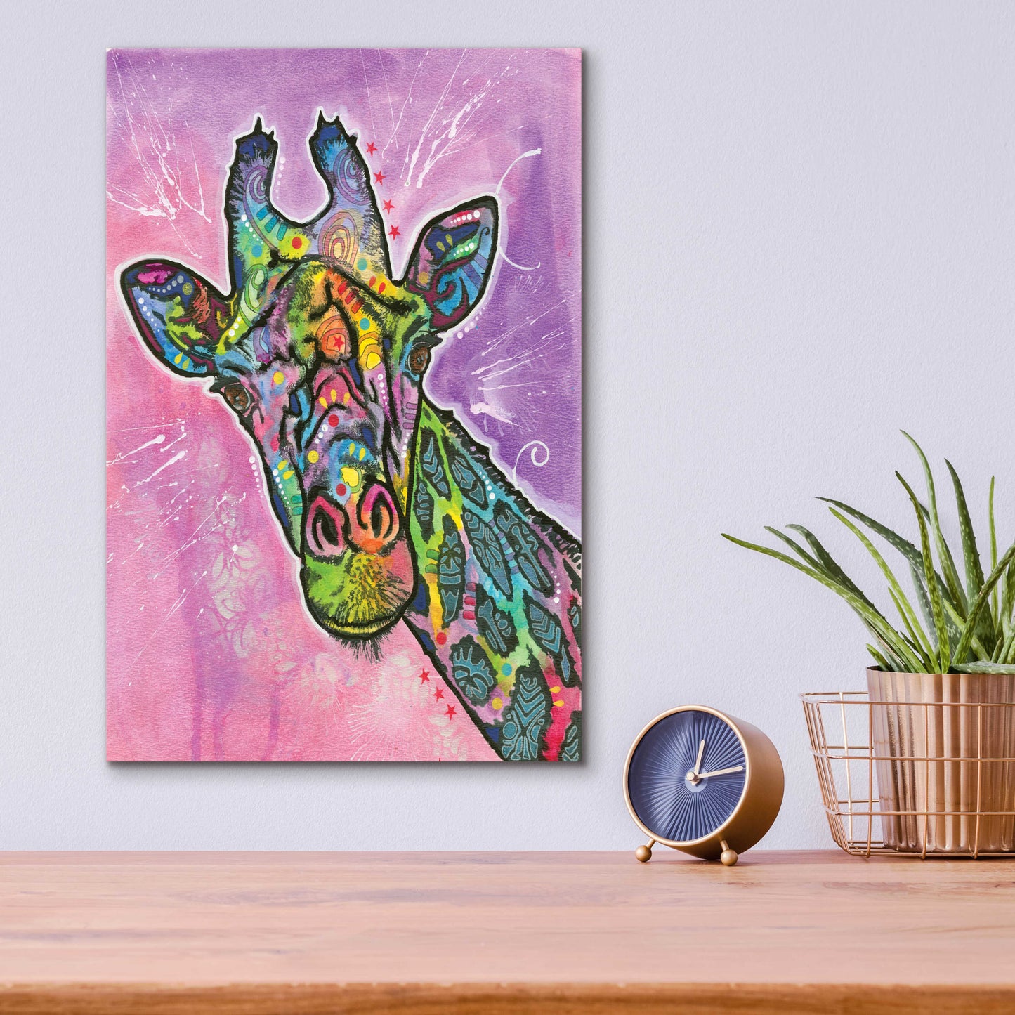 Epic Art 'Giraffe' by Dean Russo, Acrylic Glass Wall Art,12x16