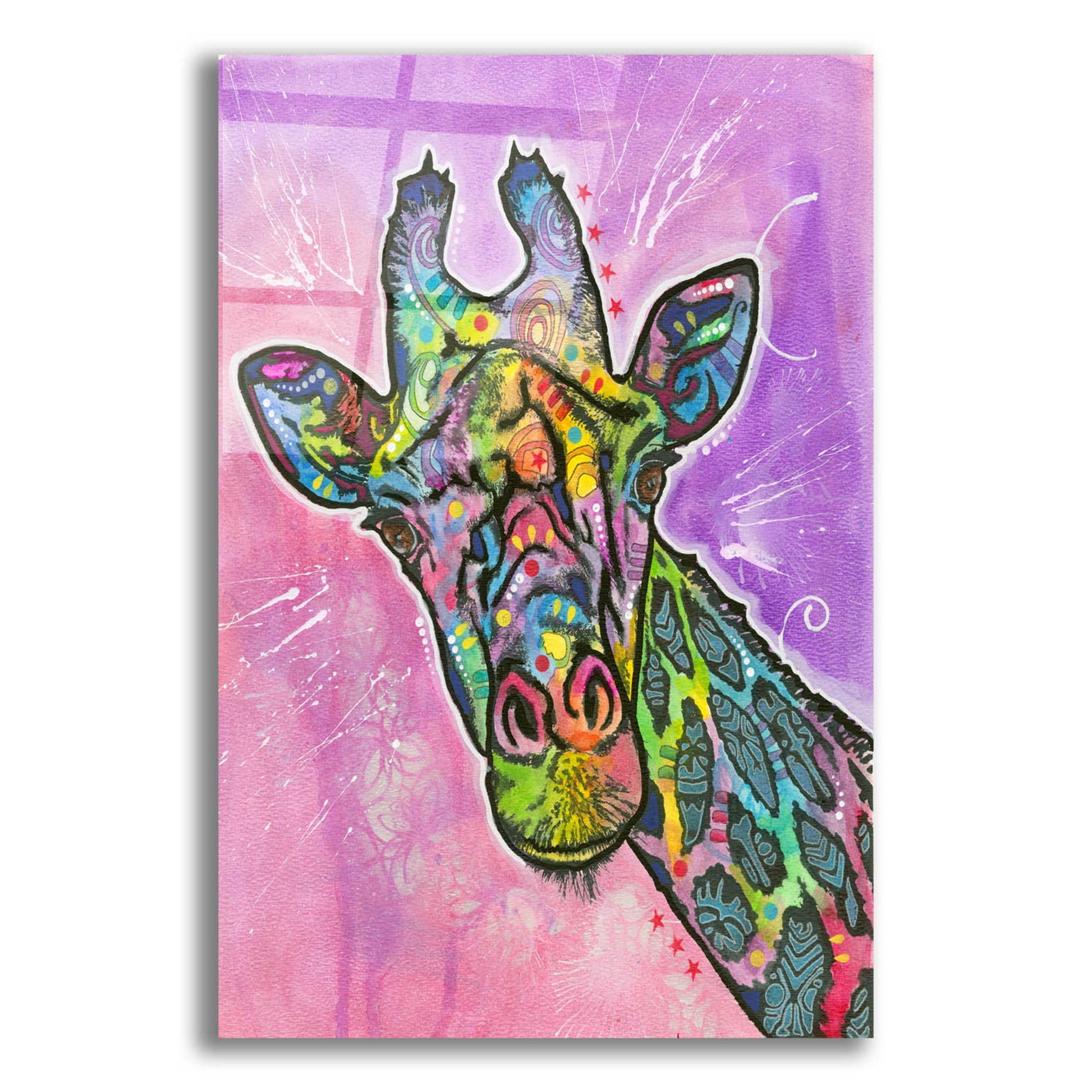 Epic Art 'Giraffe' by Dean Russo, Acrylic Glass Wall Art,12x16