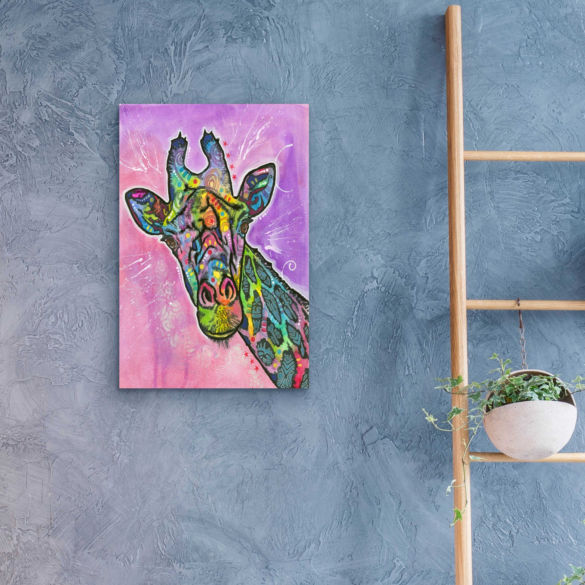 Epic Art 'Giraffe' by Dean Russo, Acrylic Glass Wall Art,16x24