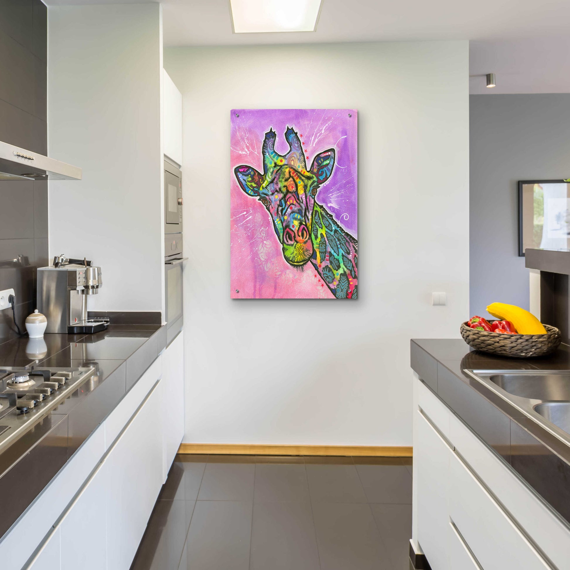 Epic Art 'Giraffe' by Dean Russo, Acrylic Glass Wall Art,24x36