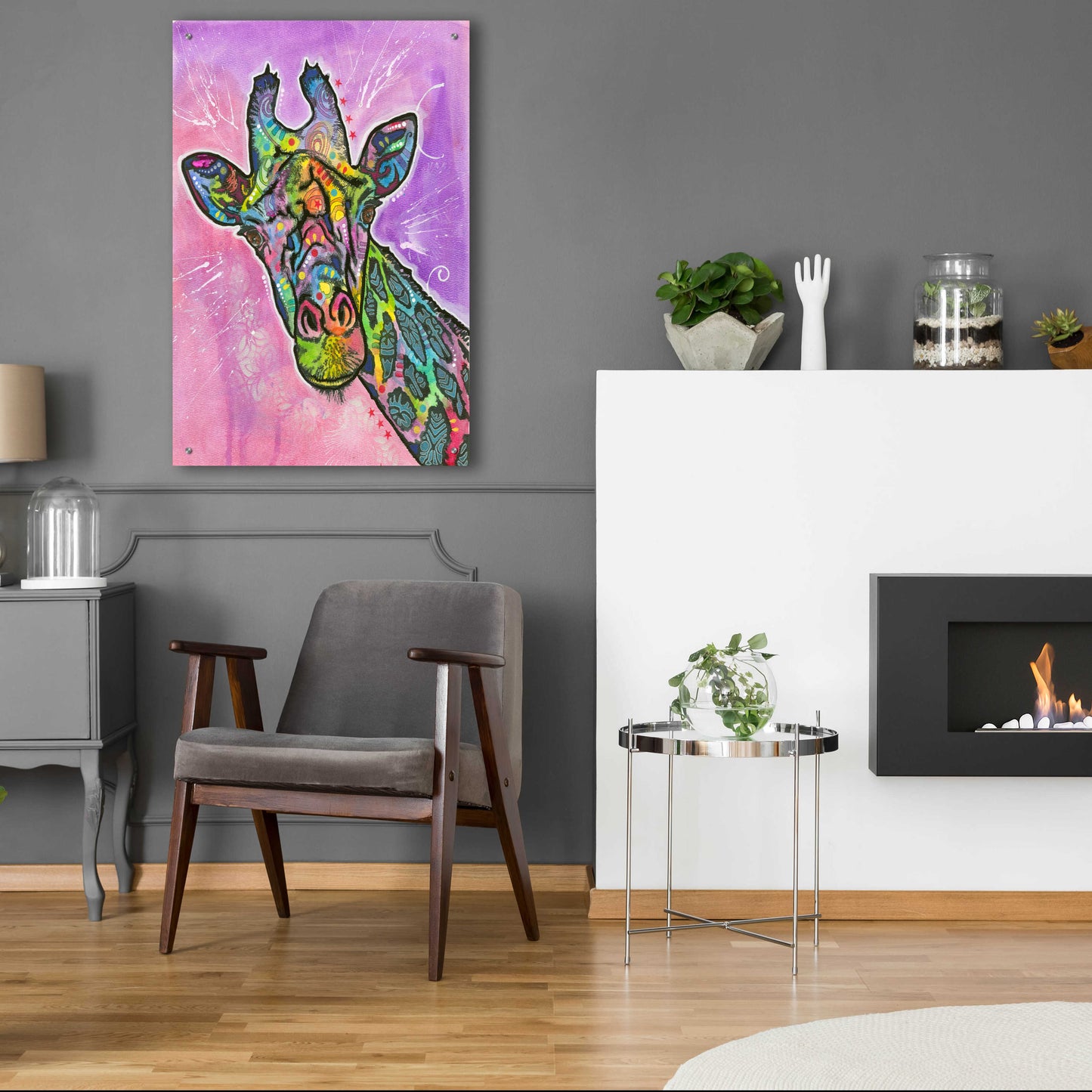 Epic Art 'Giraffe' by Dean Russo, Acrylic Glass Wall Art,24x36