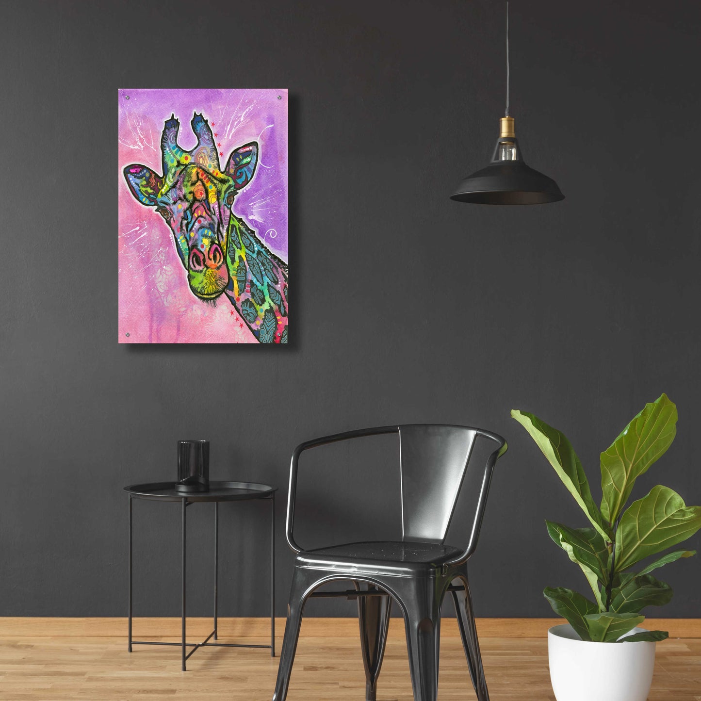 Epic Art 'Giraffe' by Dean Russo, Acrylic Glass Wall Art,24x36