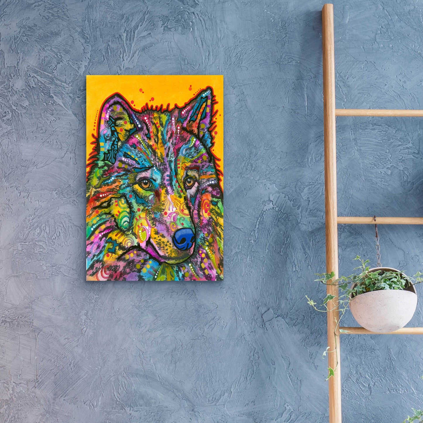 Epic Art 'Wolf 2' by Dean Russo, Acrylic Glass Wall Art,16x24