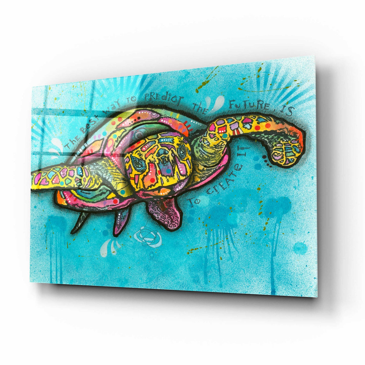 Epic Art 'Turtle ' by Dean Russo, Acrylic Glass Wall Art,16x12