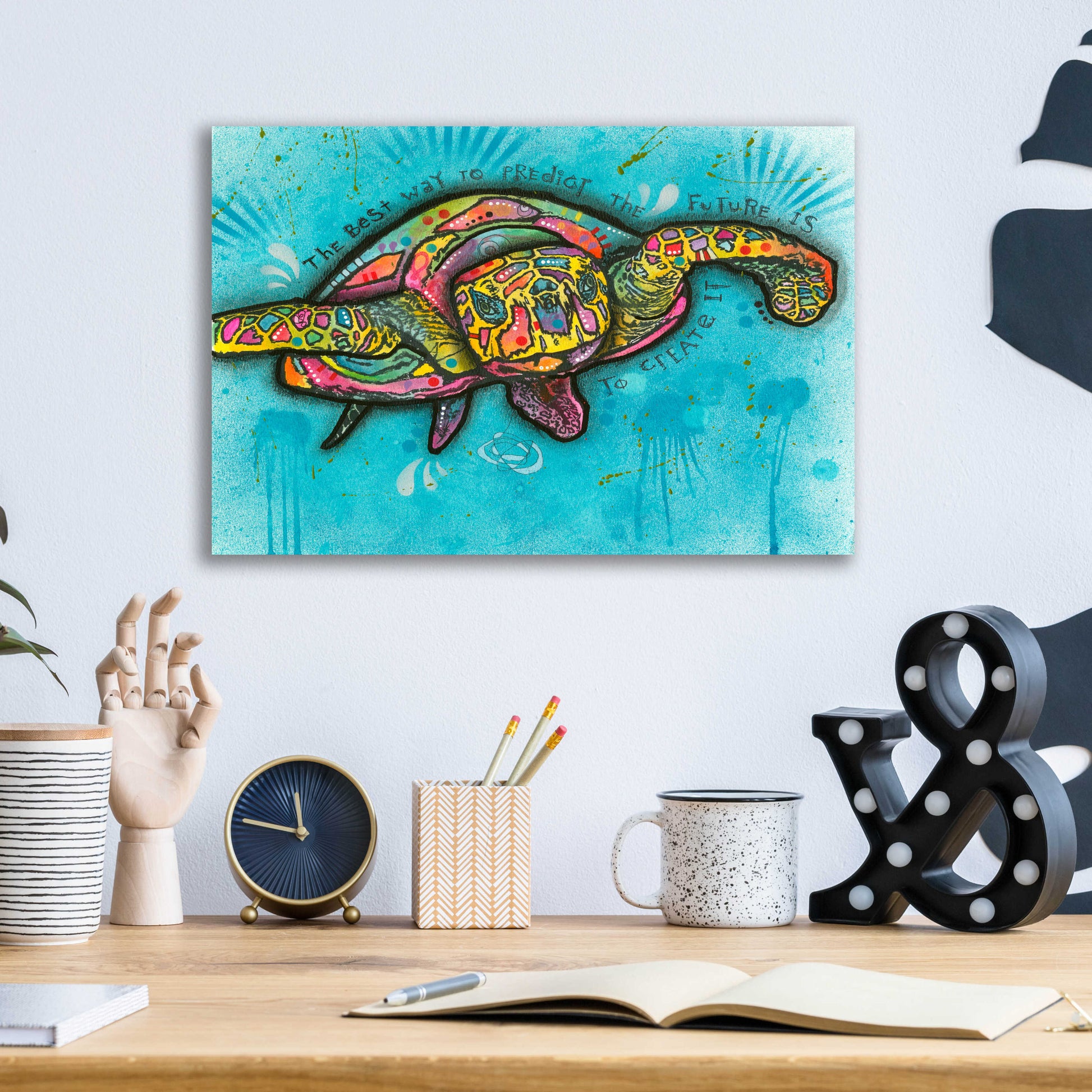 Epic Art 'Turtle ' by Dean Russo, Acrylic Glass Wall Art,16x12