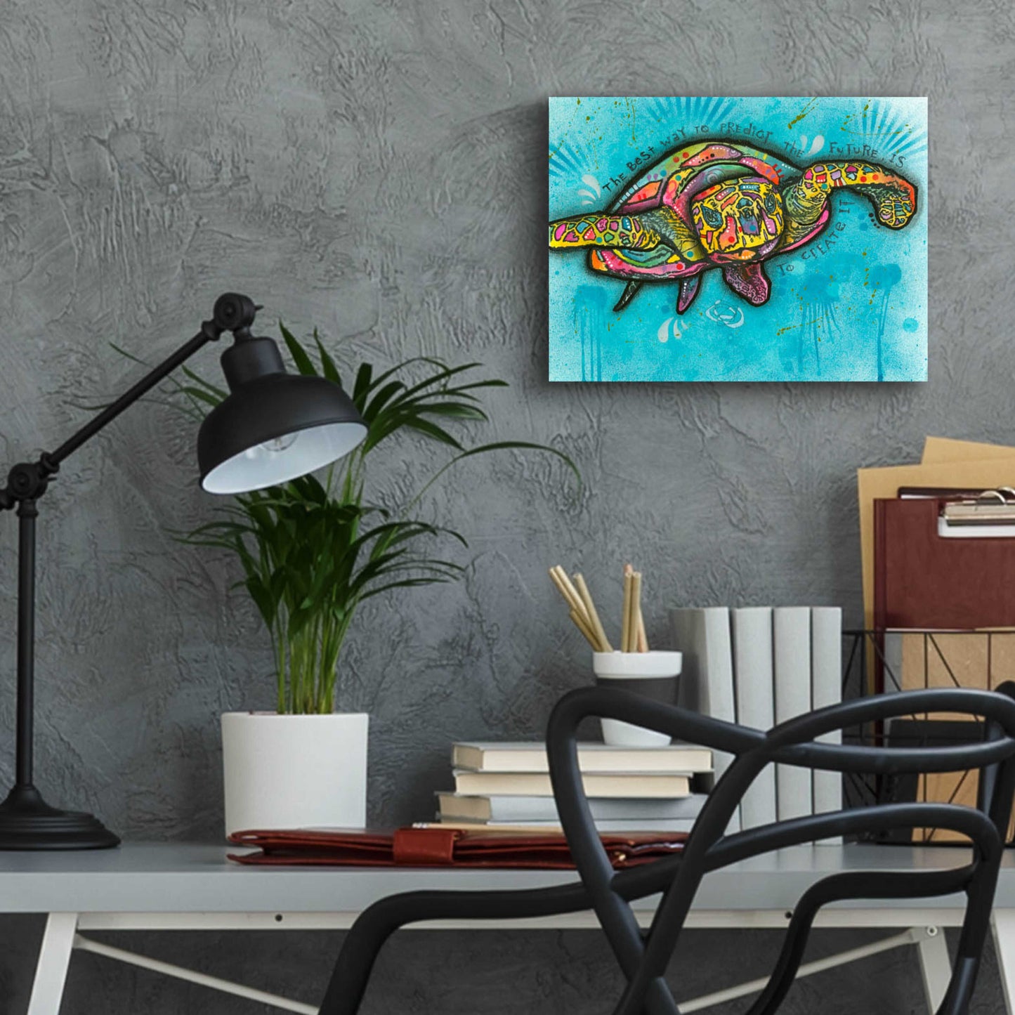 Epic Art 'Turtle ' by Dean Russo, Acrylic Glass Wall Art,16x12