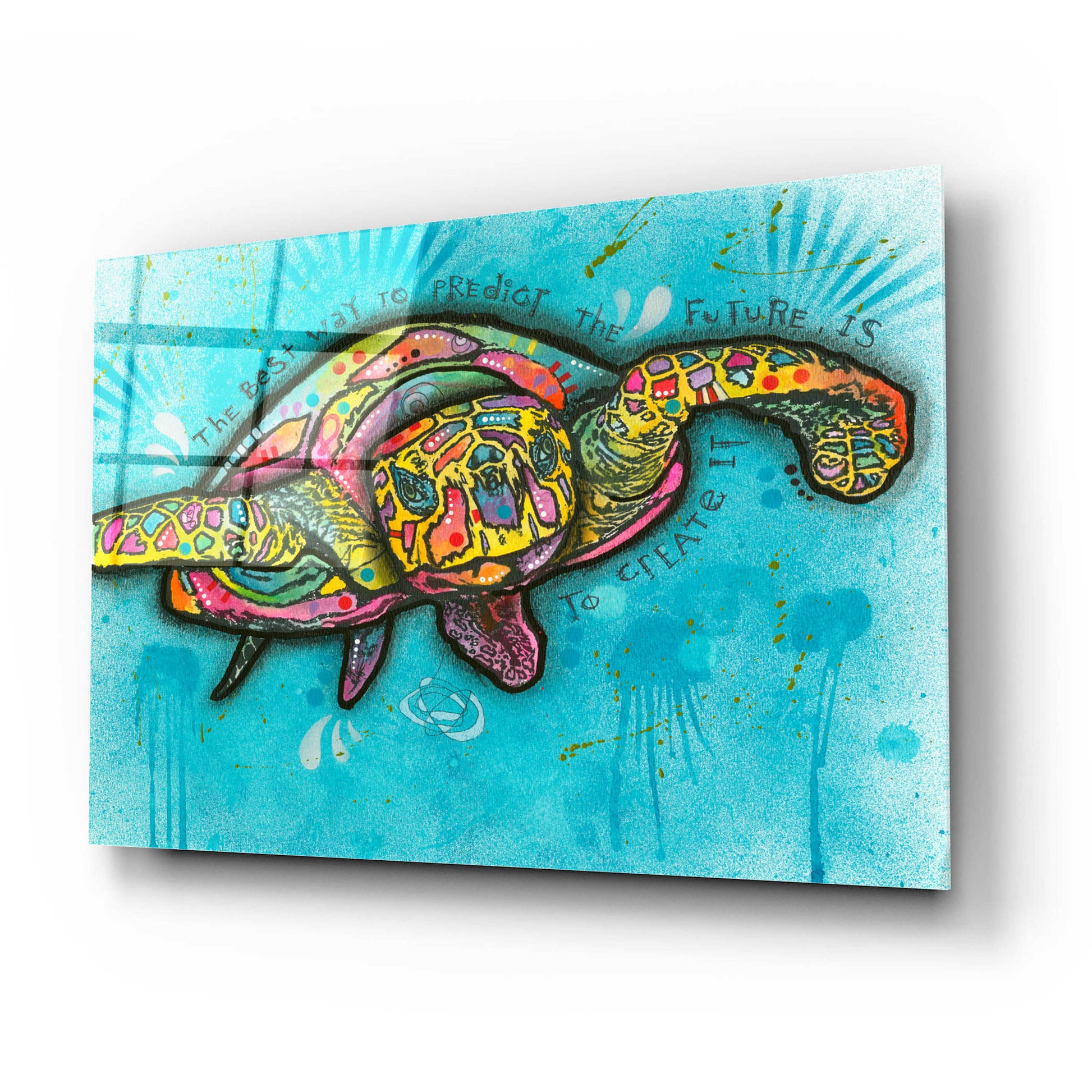 Epic Art 'Turtle ' by Dean Russo, Acrylic Glass Wall Art,24x16