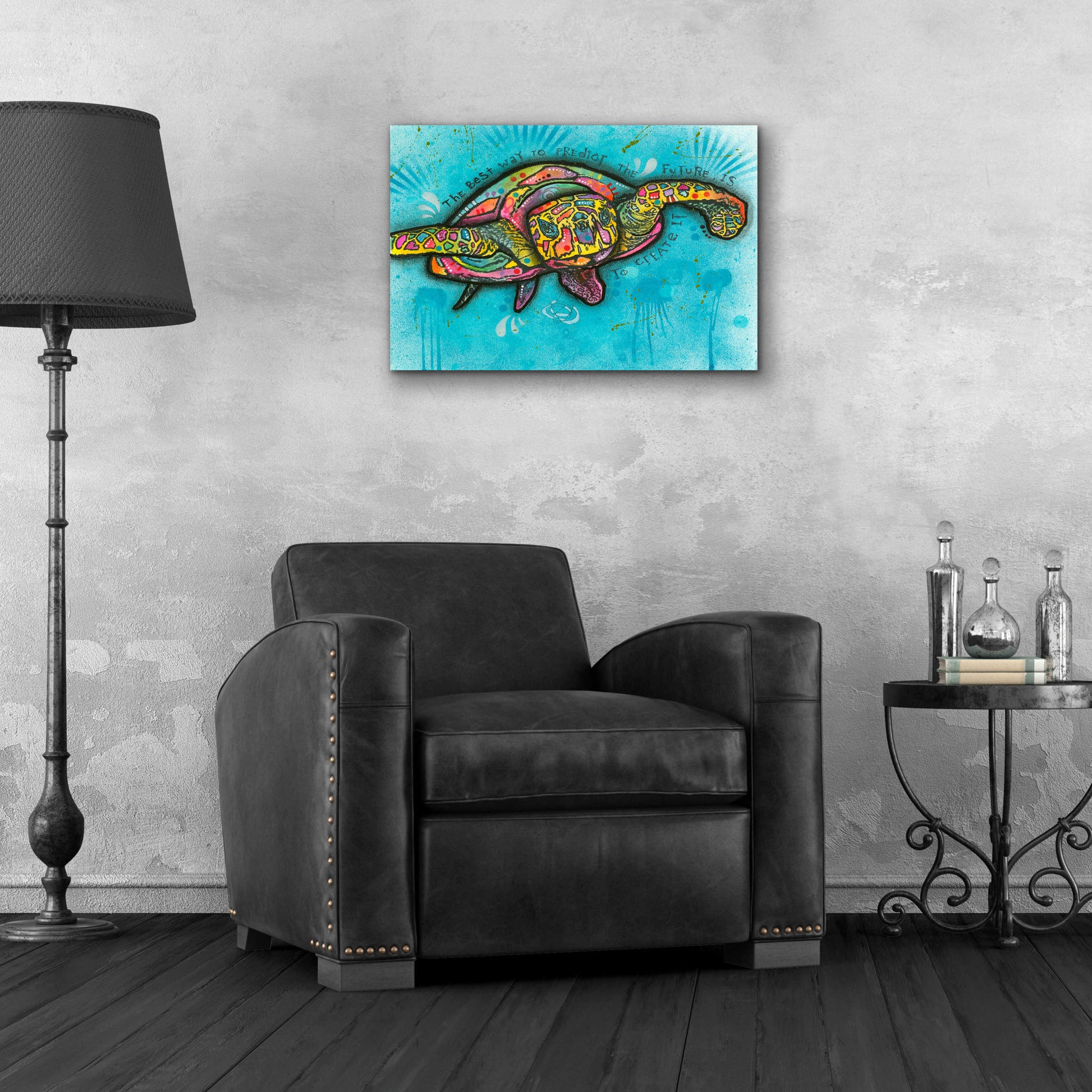 Epic Art 'Turtle ' by Dean Russo, Acrylic Glass Wall Art,24x16