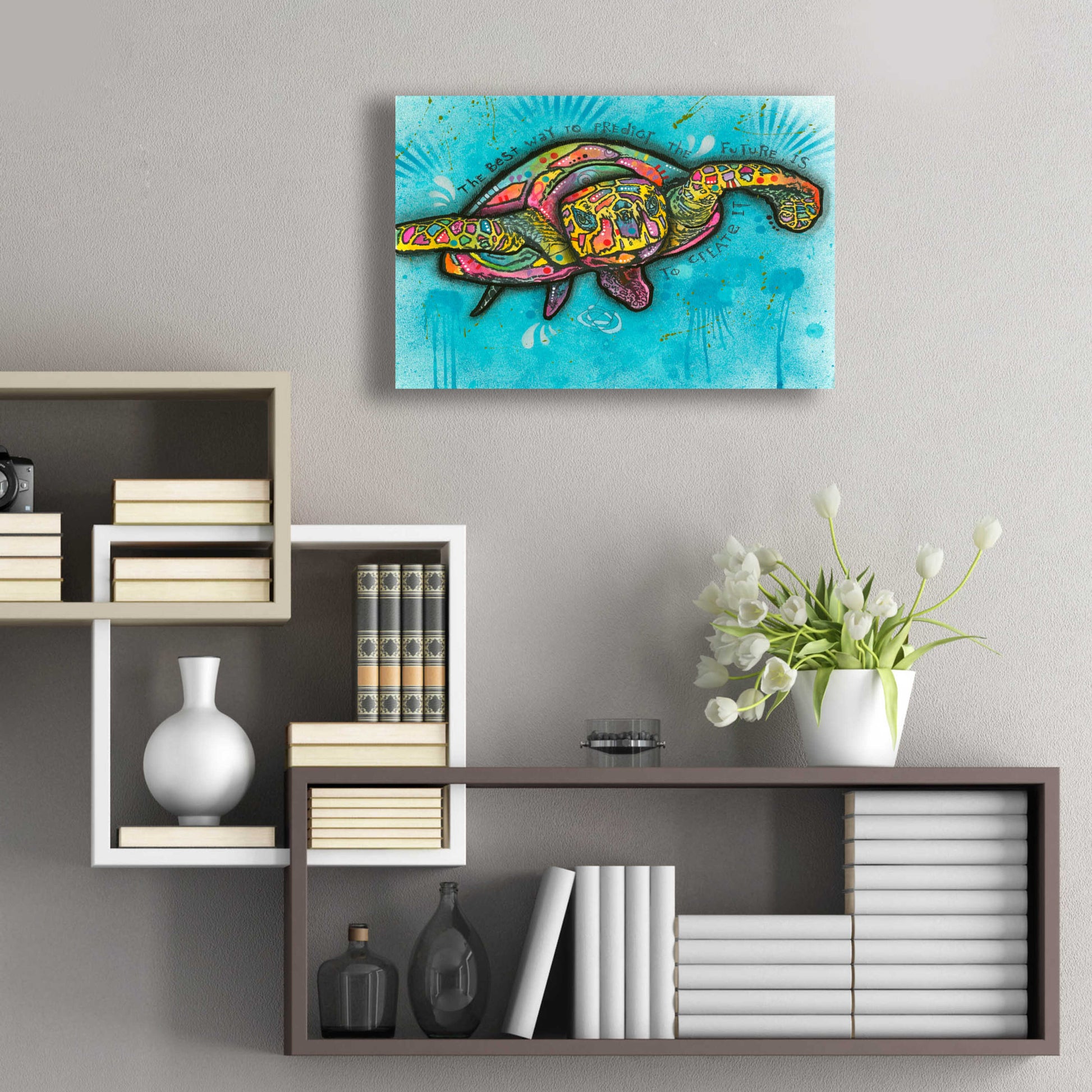 Epic Art 'Turtle ' by Dean Russo, Acrylic Glass Wall Art,24x16