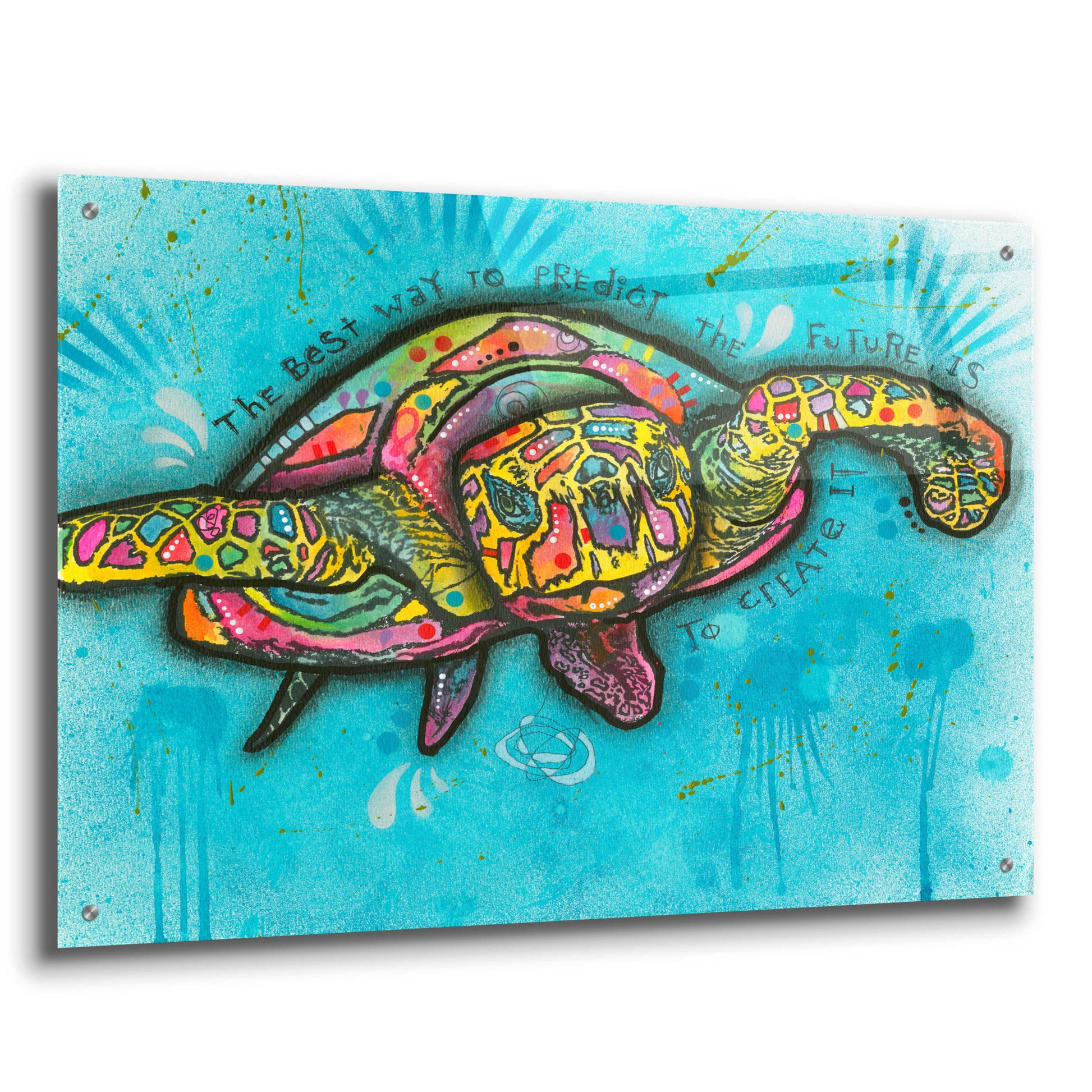 Epic Art 'Turtle ' by Dean Russo, Acrylic Glass Wall Art,36x24