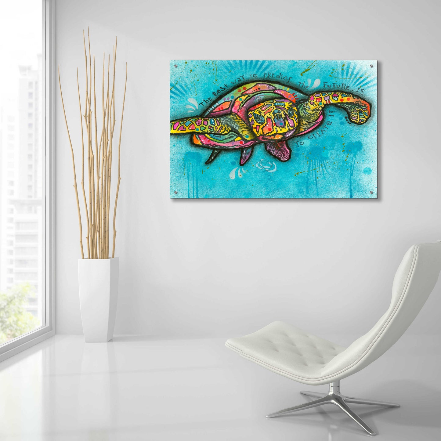 Epic Art 'Turtle ' by Dean Russo, Acrylic Glass Wall Art,36x24