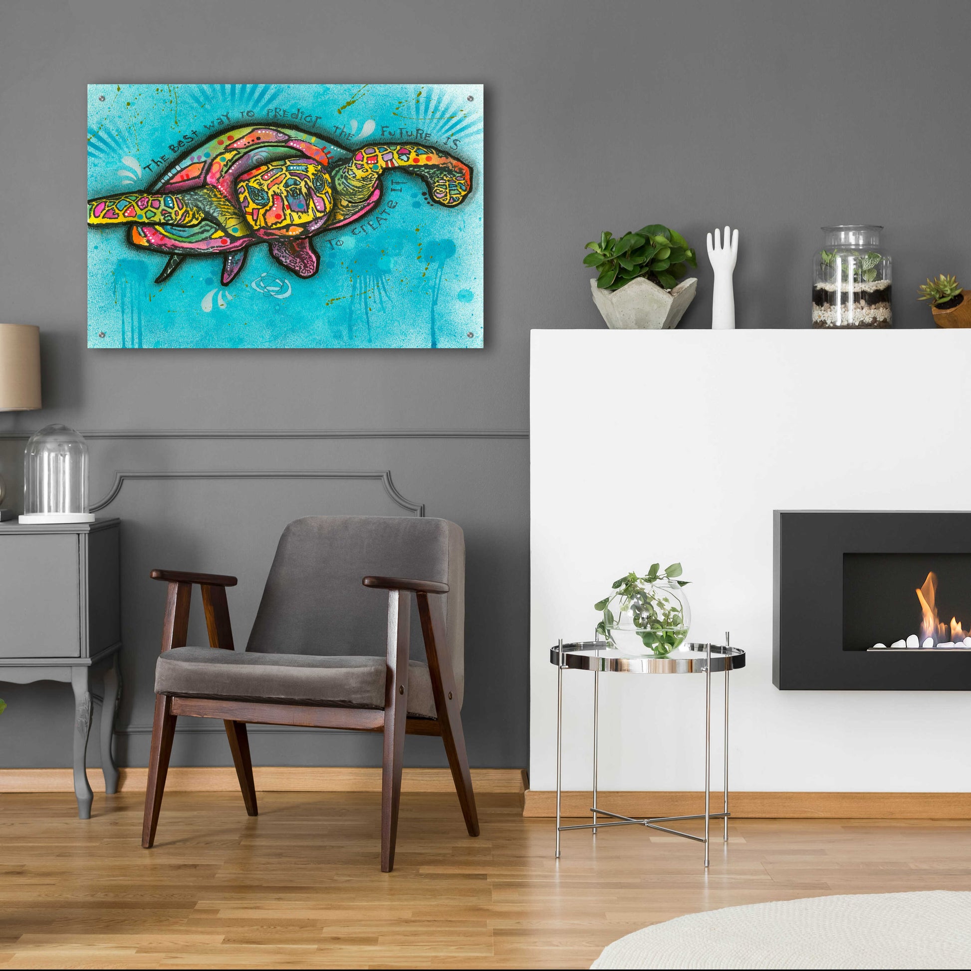 Epic Art 'Turtle ' by Dean Russo, Acrylic Glass Wall Art,36x24