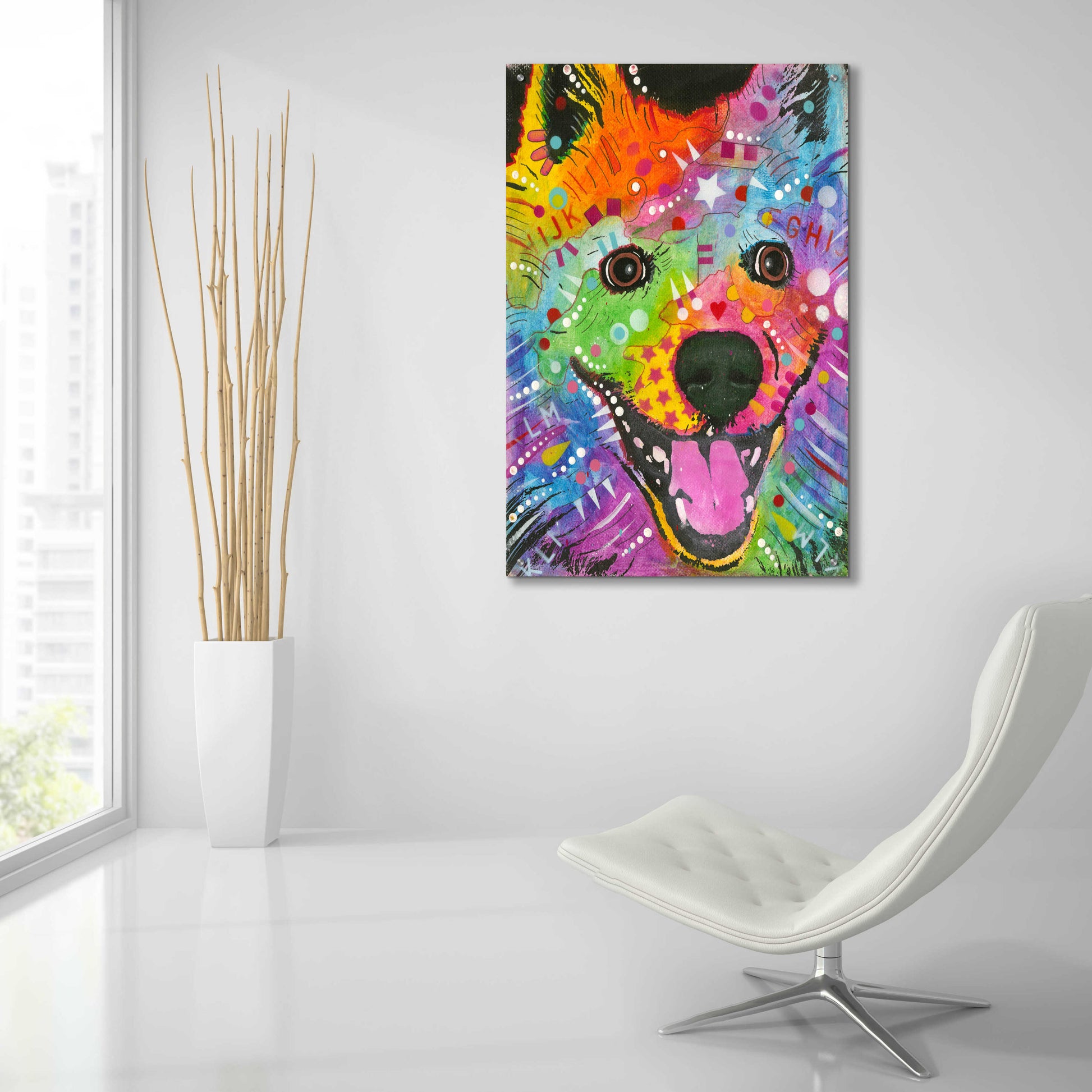 Epic Art 'Pom Pom' by Dean Russo, Acrylic Glass Wall Art,24x36